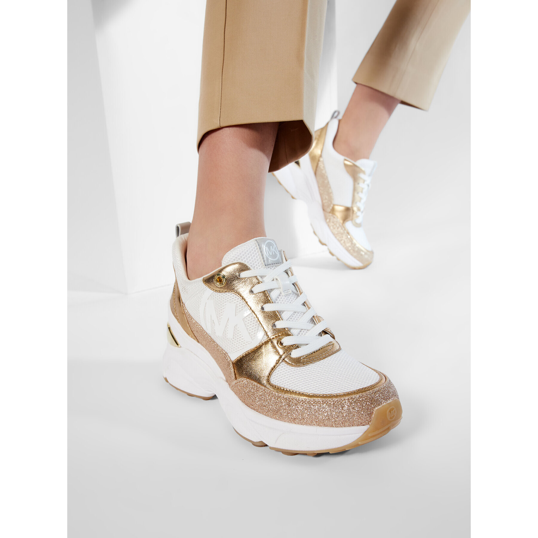 MICHAEL Michael Kors Сникърси Mickey Trainer 43R1MKFS3D Бял - Pepit.bg
