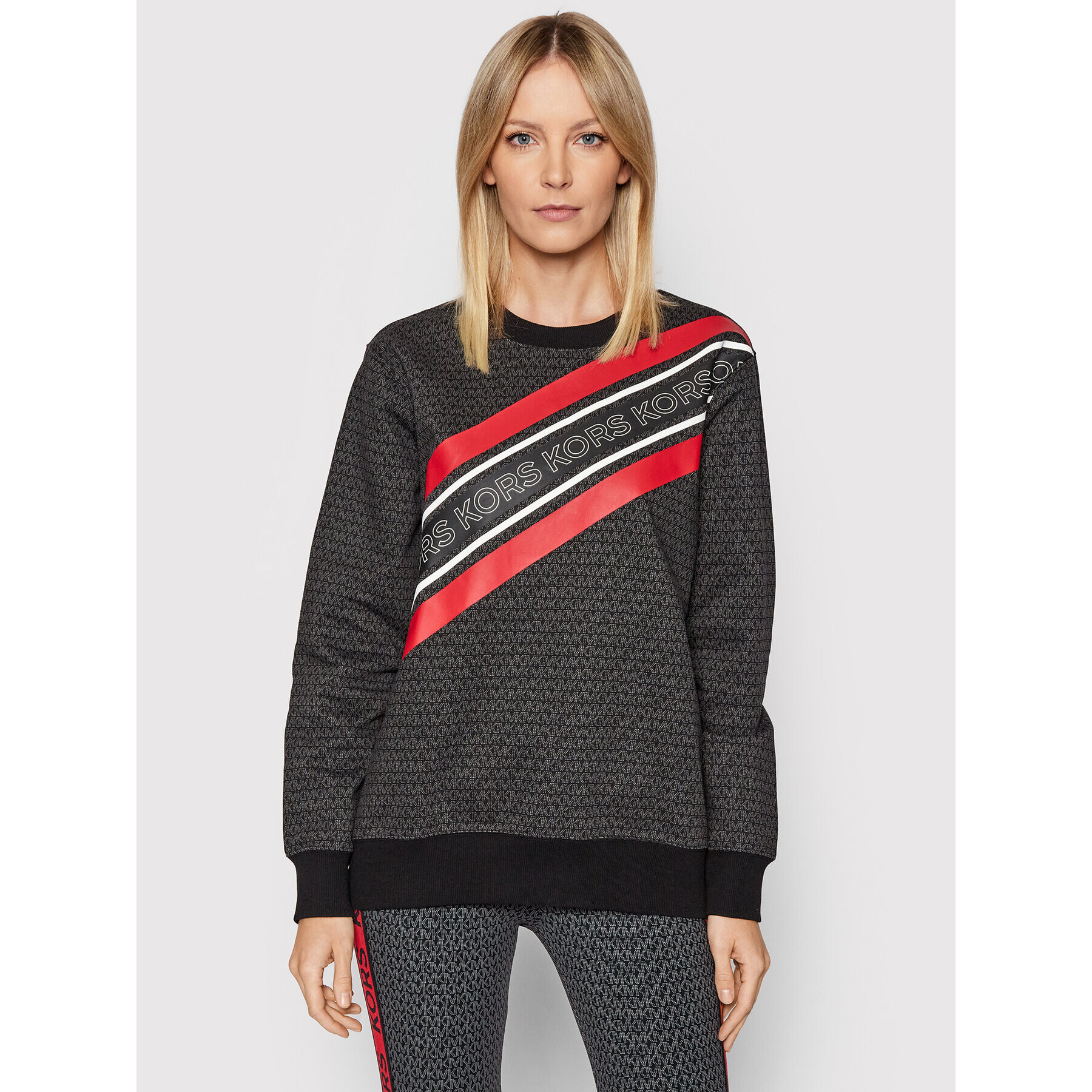 MICHAEL Michael Kors Суитшърт Graphic Logo MF150FE38G Черен Regular Fit - Pepit.bg