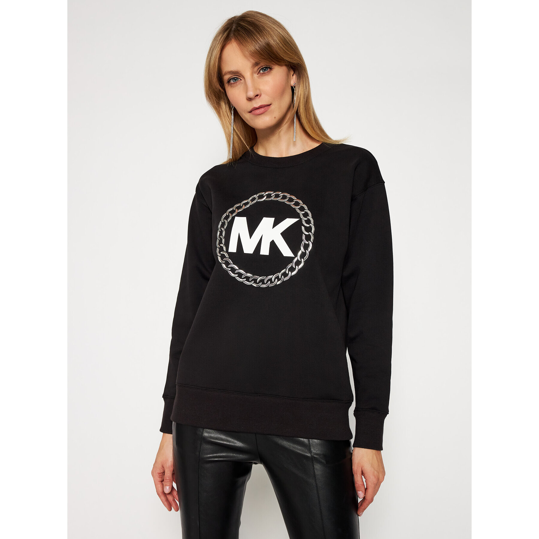 MICHAEL Michael Kors Суитшърт MH05MUXBDD Черен Relaxed Fit - Pepit.bg