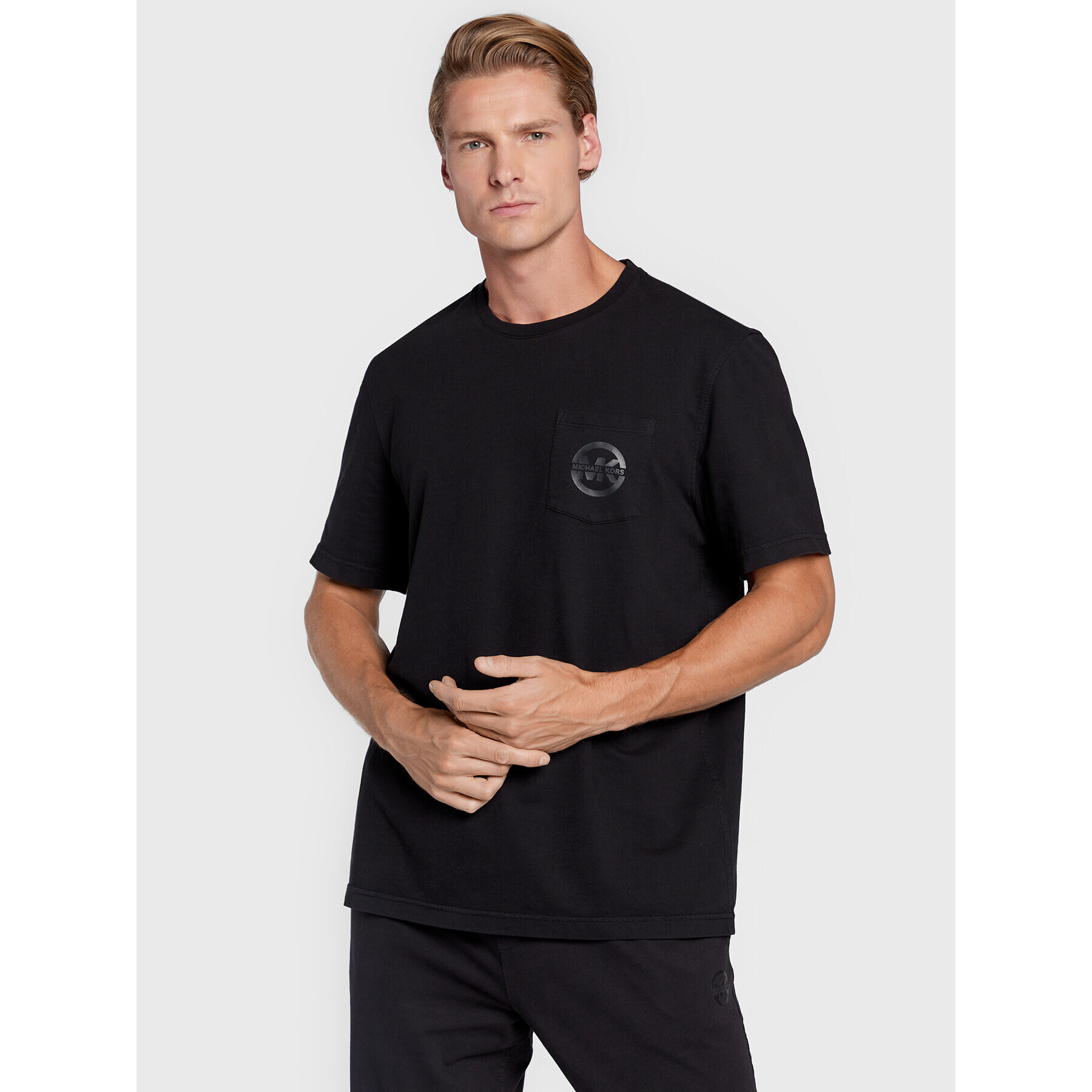 MICHAEL Michael Kors Тишърт 6F25C11101 Черен Regular Fit - Pepit.bg