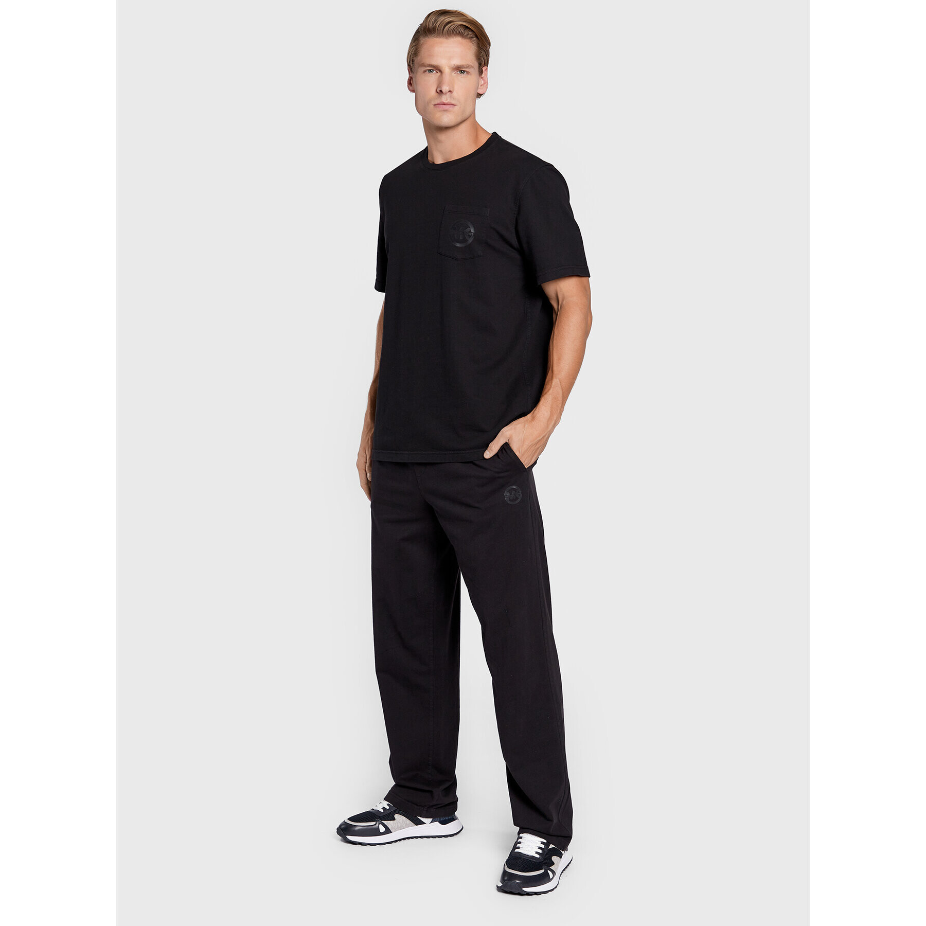 MICHAEL Michael Kors Тишърт 6F25C11101 Черен Regular Fit - Pepit.bg