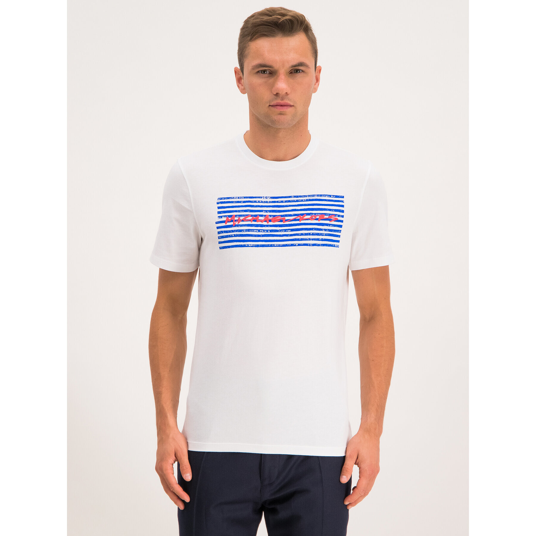 MICHAEL Michael Kors Тишърт CU95HEVFV4 Бял Regular Fit - Pepit.bg