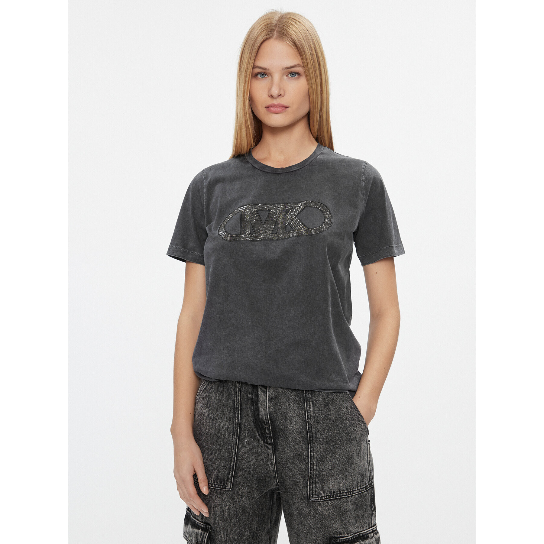 MICHAEL Michael Kors Тишърт MH35161816 Сив Regular Fit - Pepit.bg