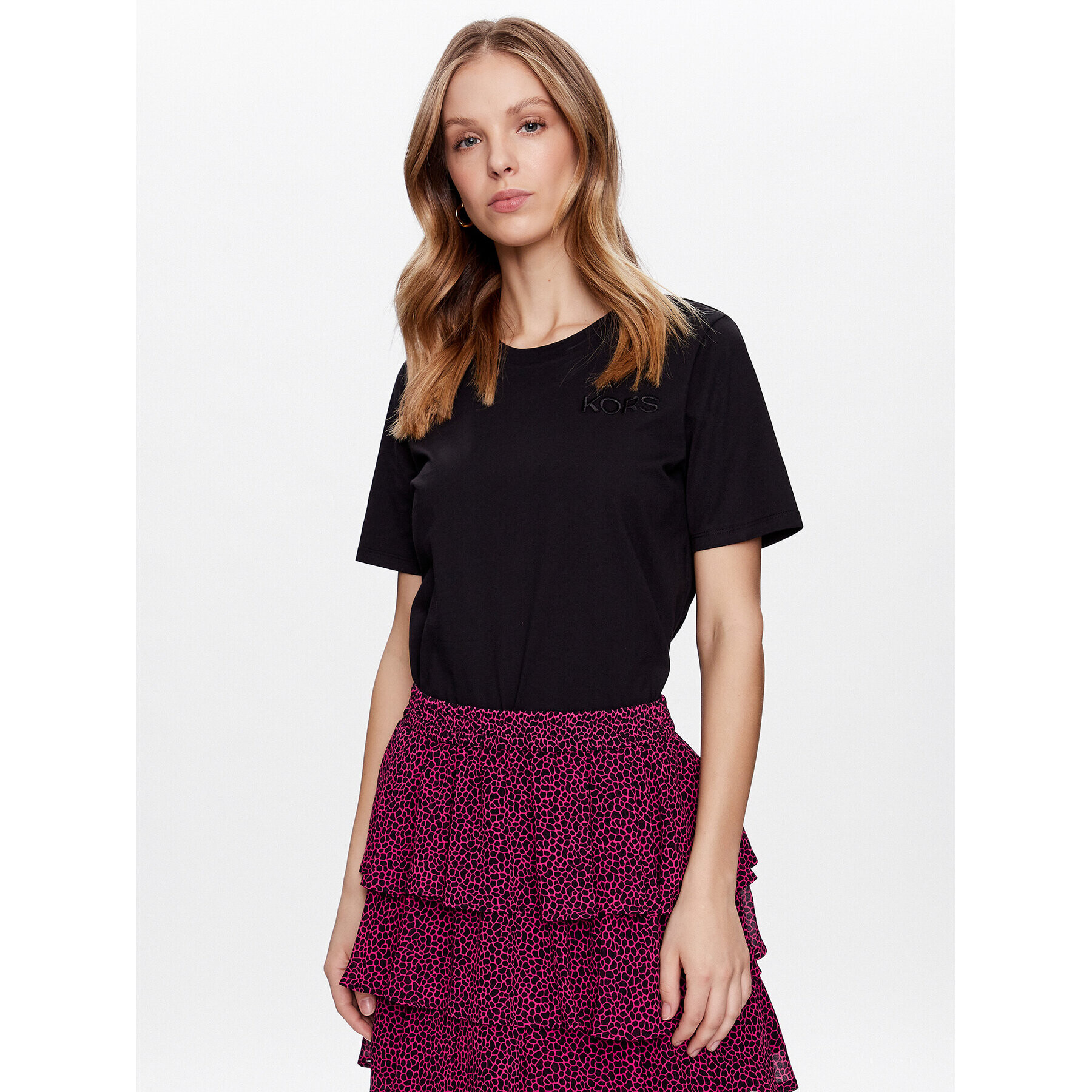 MICHAEL Michael Kors Тишърт MR3510497J Черен Regular Fit - Pepit.bg
