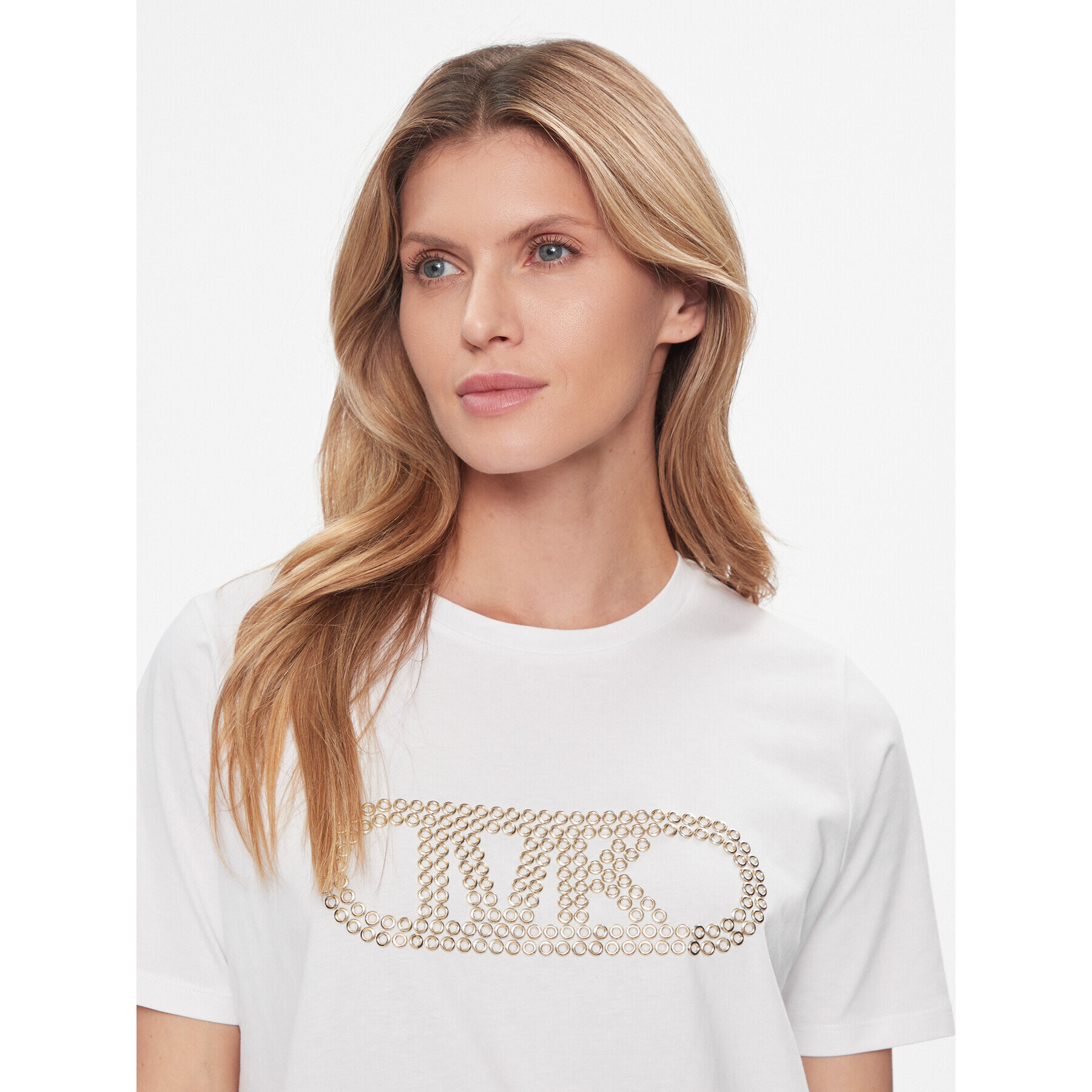 MICHAEL Michael Kors Тишърт MR4519L97J Бял Regular Fit - Pepit.bg