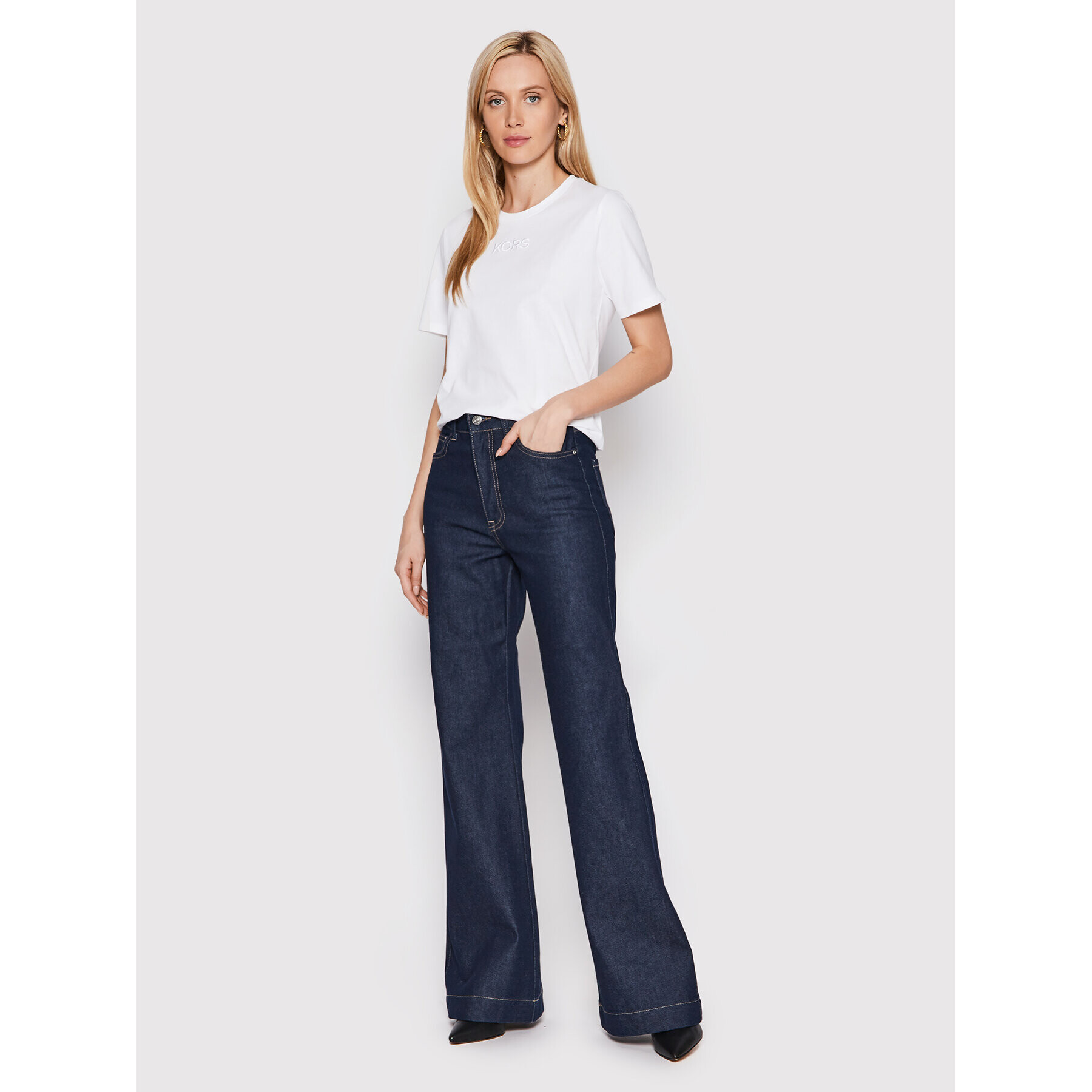 MICHAEL Michael Kors Тишърт MU250SJ97J Бял Regular Fit - Pepit.bg