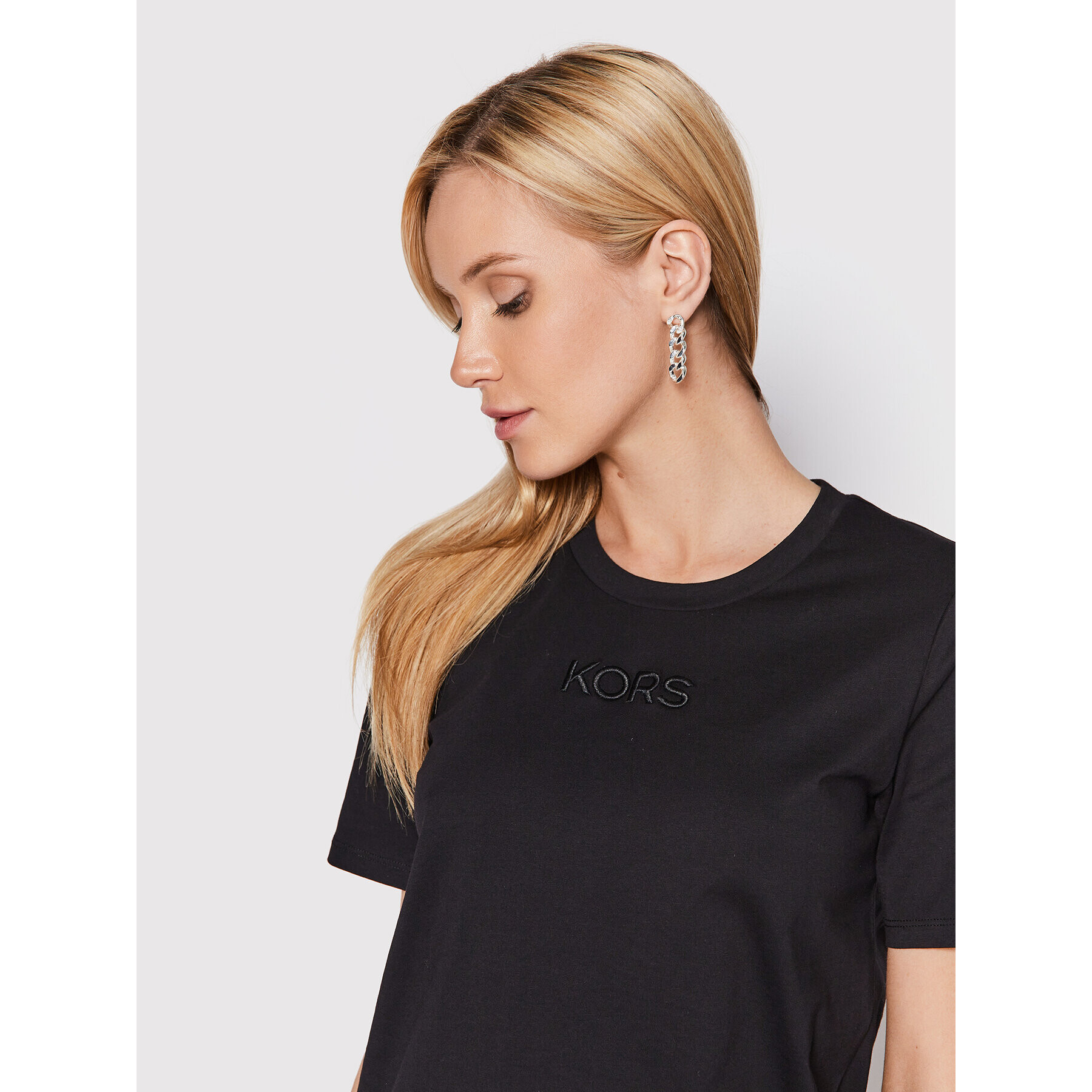 MICHAEL Michael Kors Тишърт MU250SJ97J Черен Regular Fit - Pepit.bg