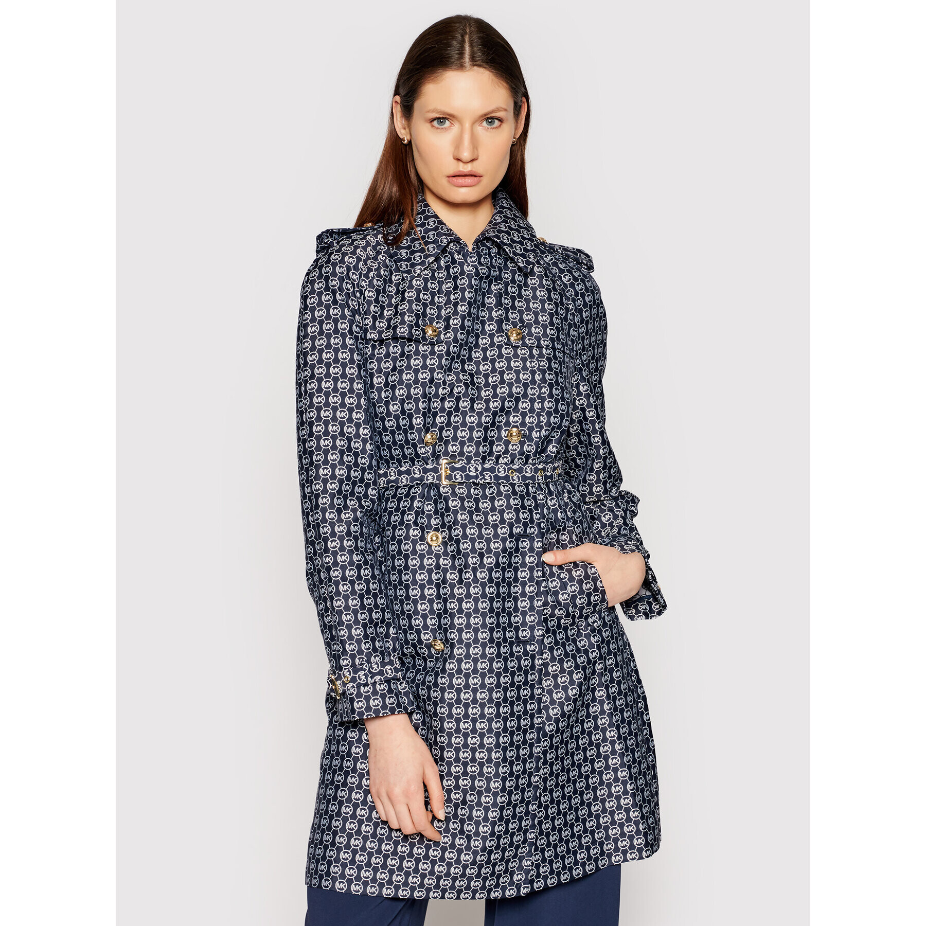 MICHAEL Michael Kors Тренч MS1200H1H1 Тъмносин Regular Fit - Pepit.bg