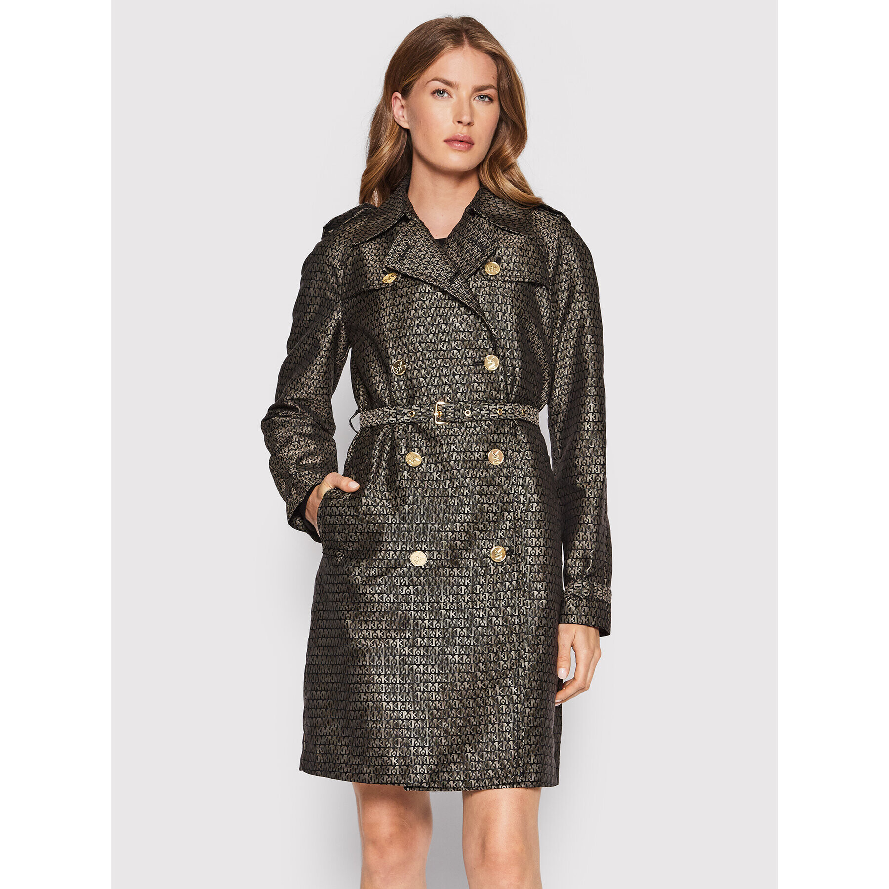 MICHAEL Michael Kors Тренч MS1200H5HB Черен Regular Fit - Pepit.bg