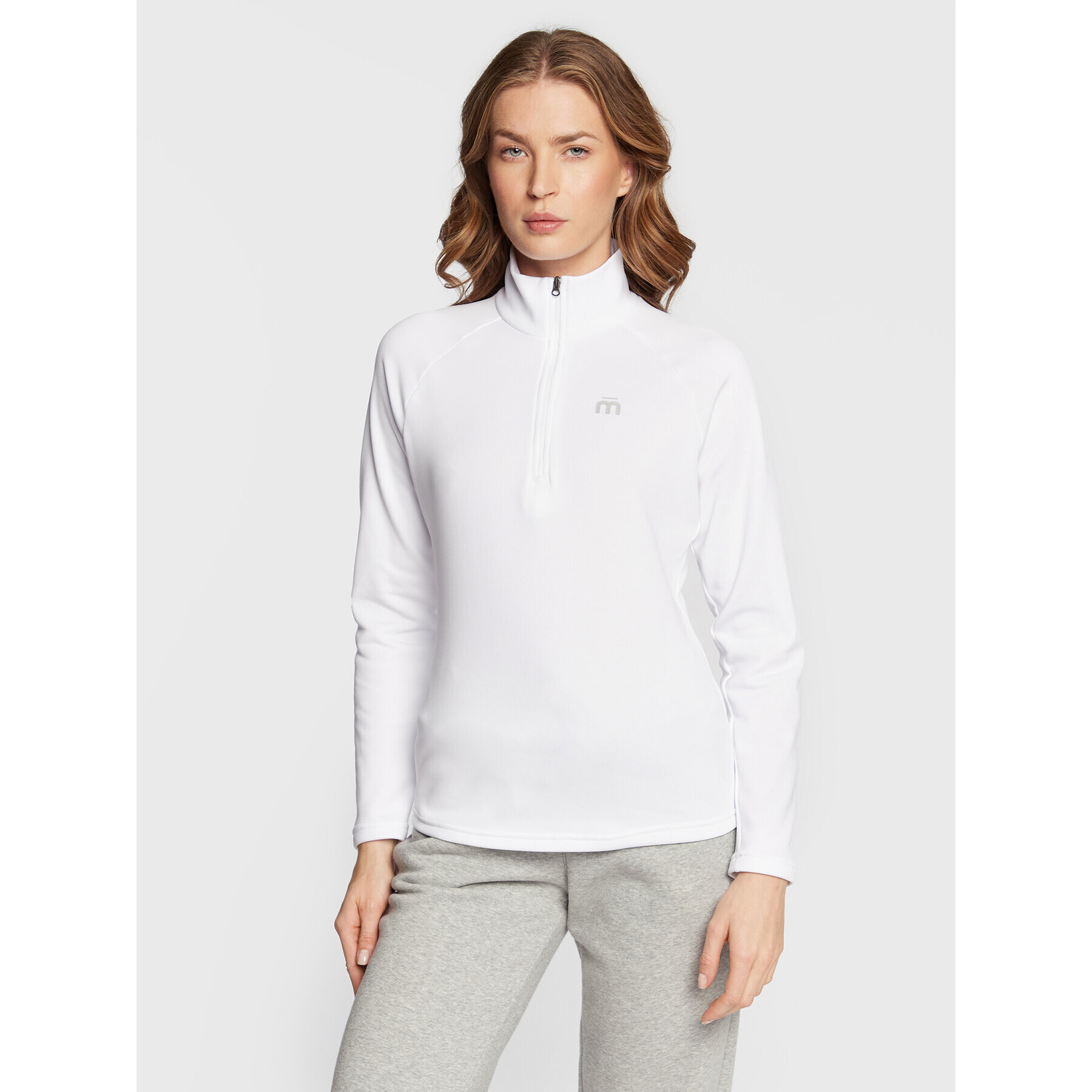 Mico Суитшърт от техническо трико MA00665 Бял Slim Fit - Pepit.bg