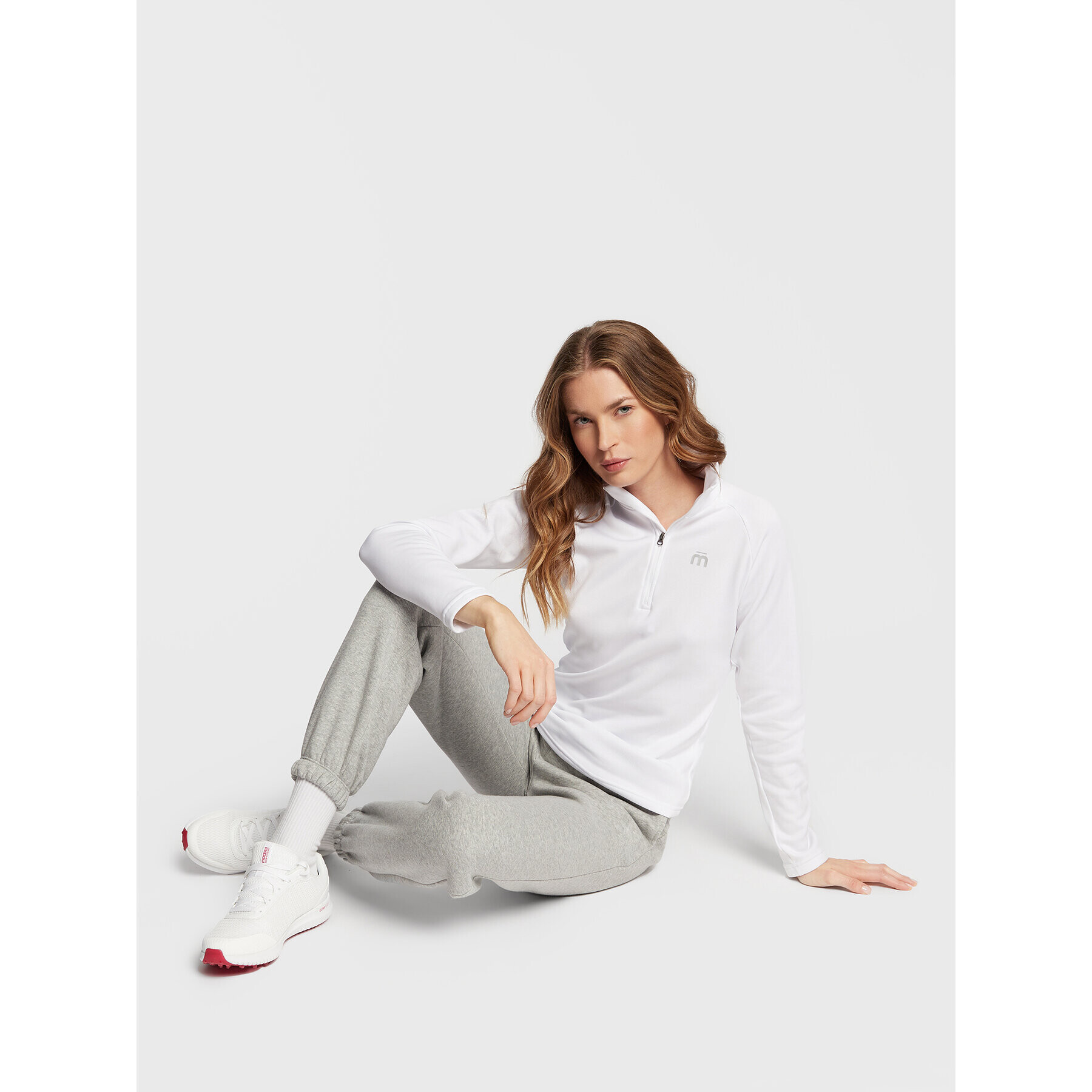 Mico Суитшърт от техническо трико MA00665 Бял Slim Fit - Pepit.bg