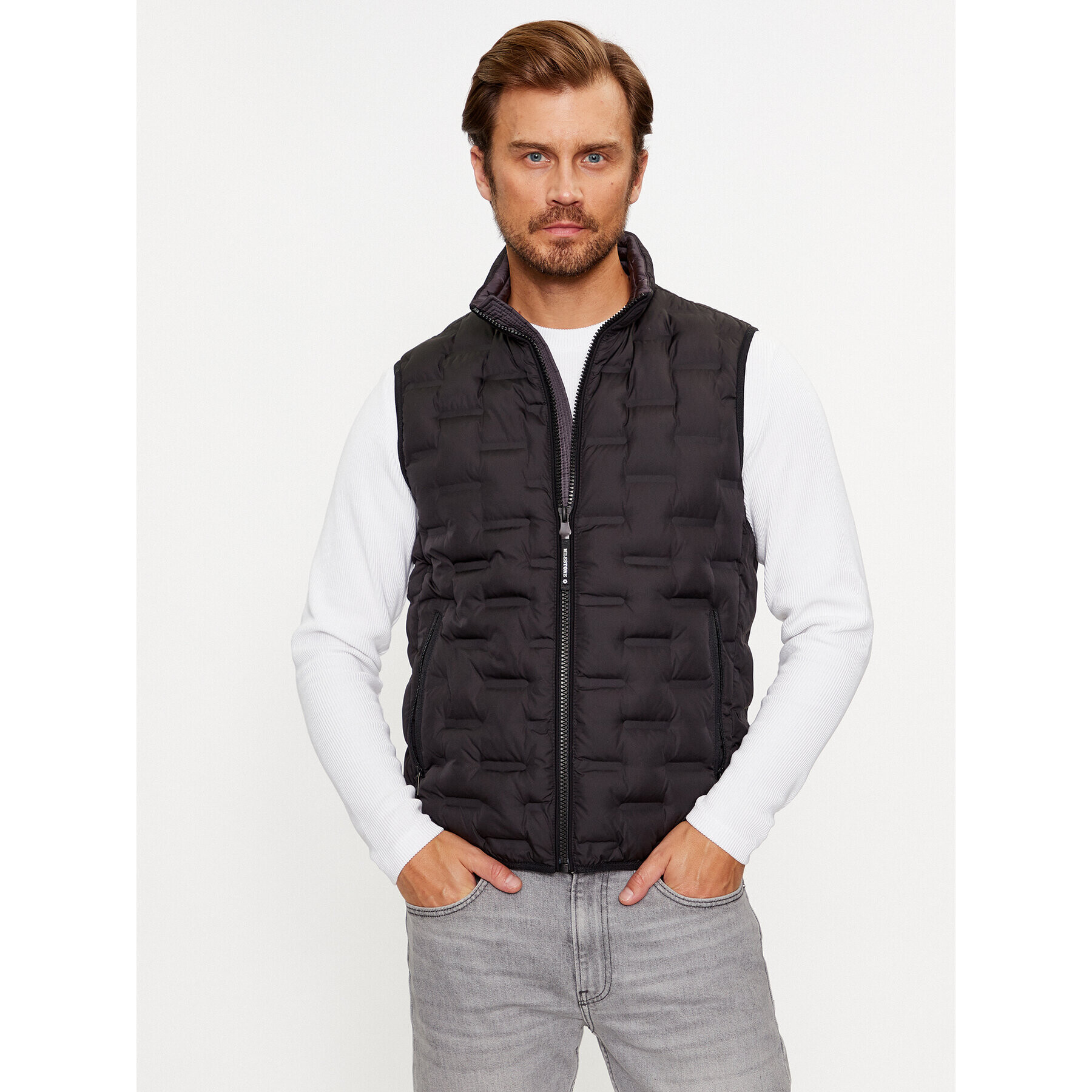 Milestone Елек Malcom 330341 60160 Черен Regular Fit - Pepit.bg