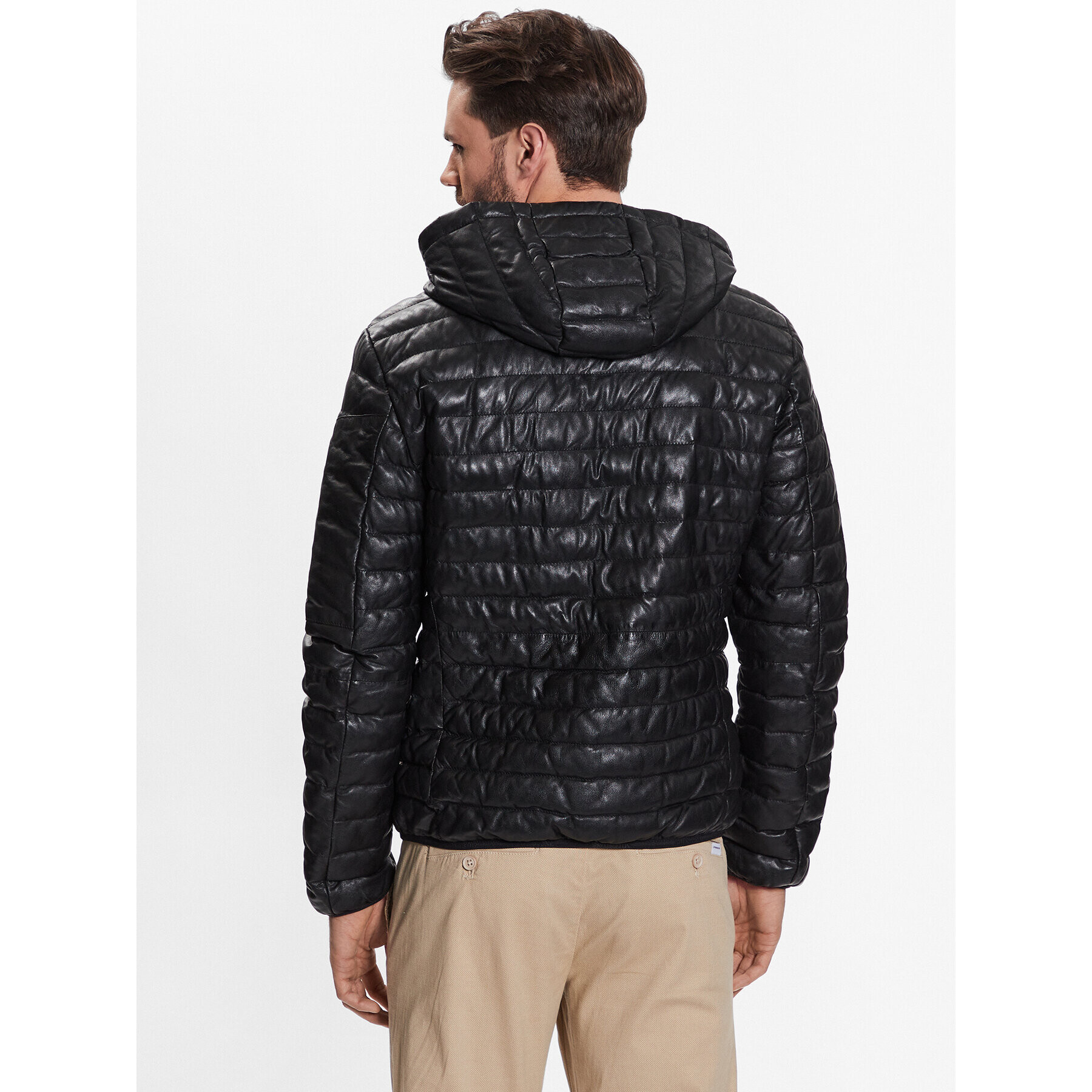 Milestone Кожено яке 311019 60210 Черен Regular Fit - Pepit.bg