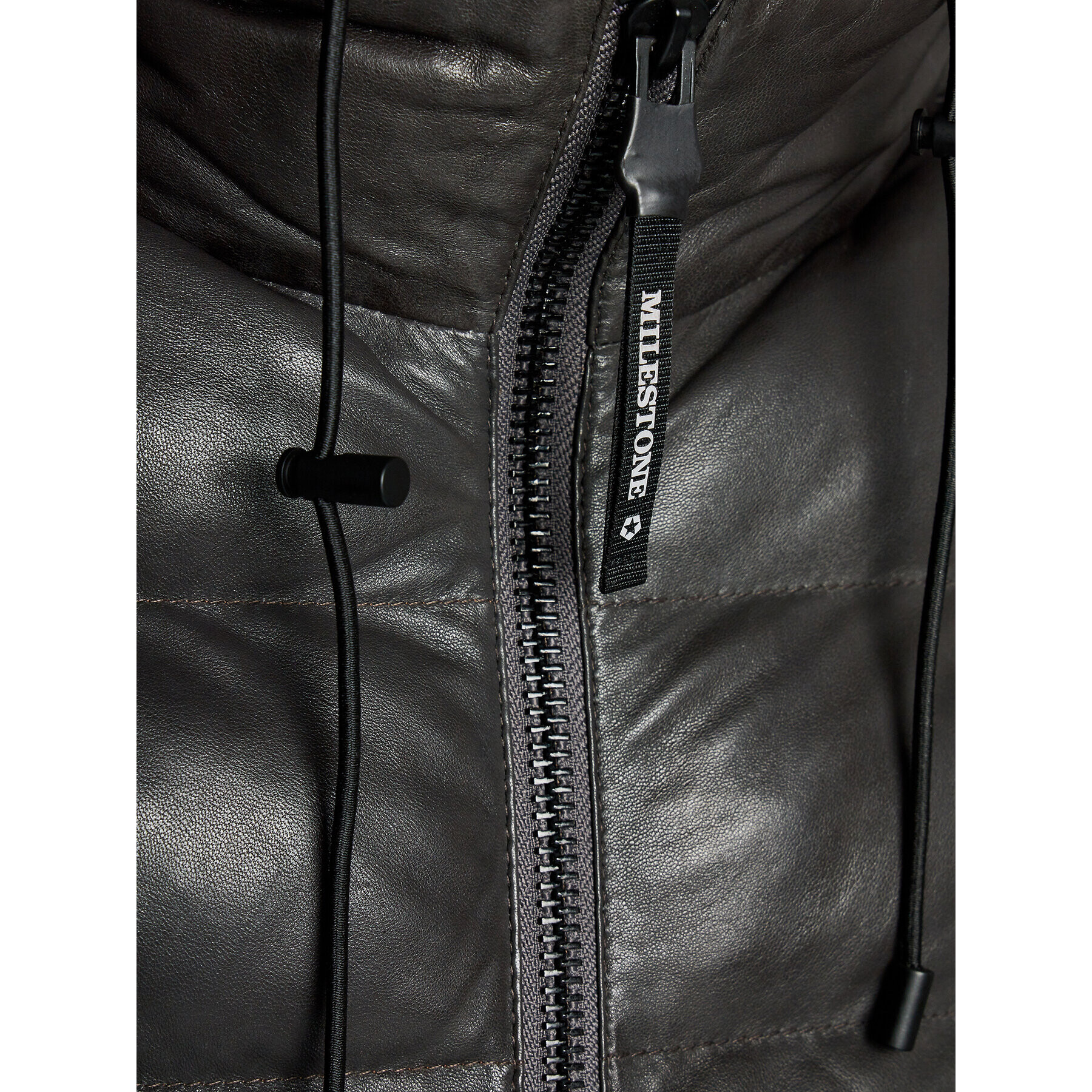 Milestone Кожено яке 331019 60300 Сив Regular Fit - Pepit.bg