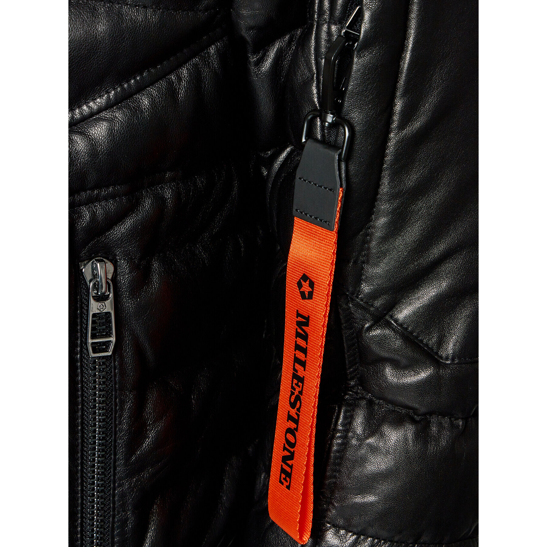Milestone Кожено яке 331040 60395 Черен Regular Fit - Pepit.bg