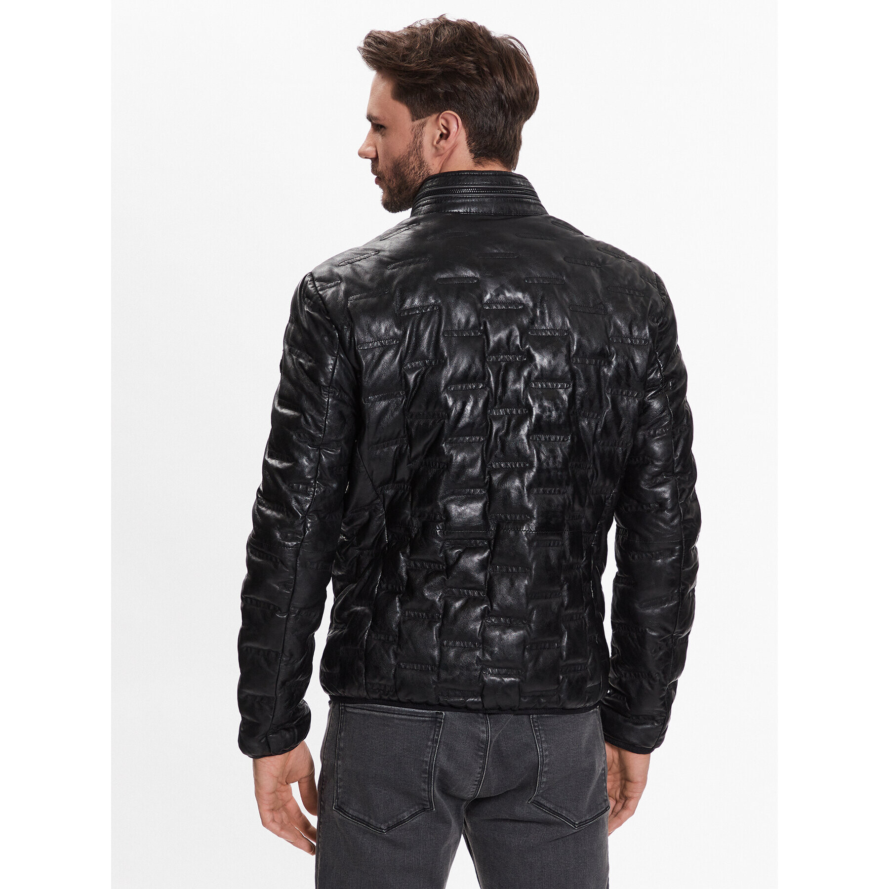 Milestone Кожено яке 991019 60080 Черен Regular Fit - Pepit.bg