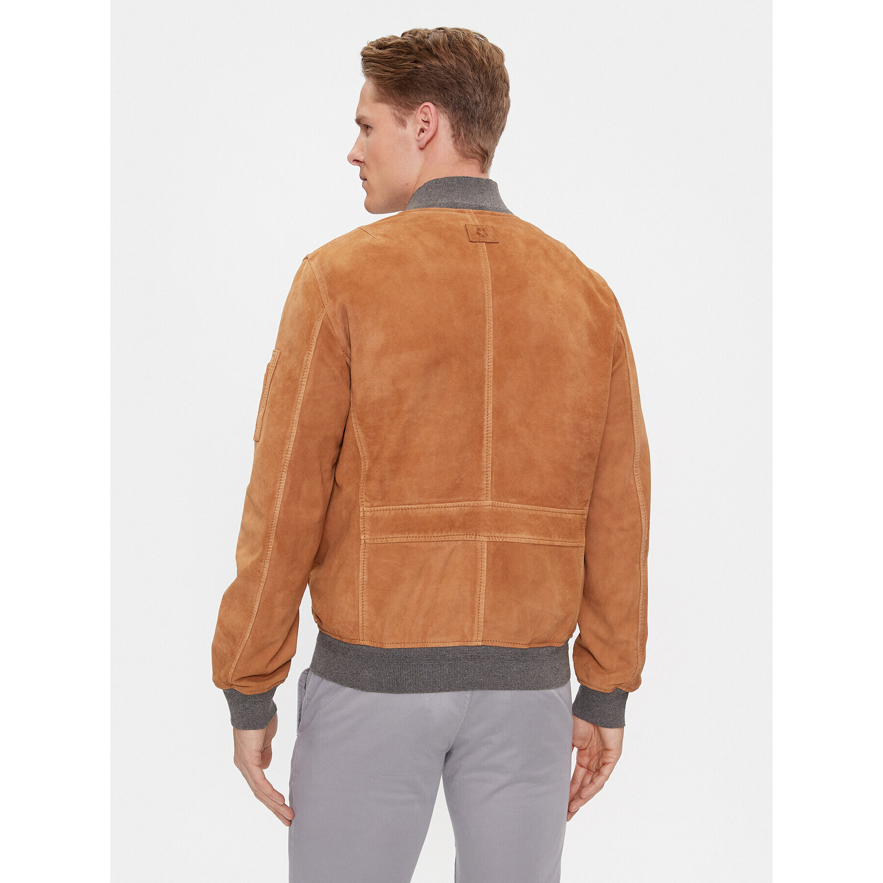Milestone Кожено яке Amadeo 411607 60370 Кафяв Regular Fit - Pepit.bg
