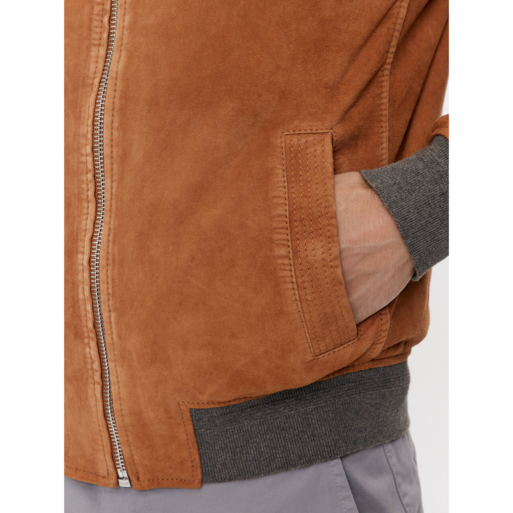 Milestone Кожено яке Amadeo 411607 60370 Кафяв Regular Fit - Pepit.bg
