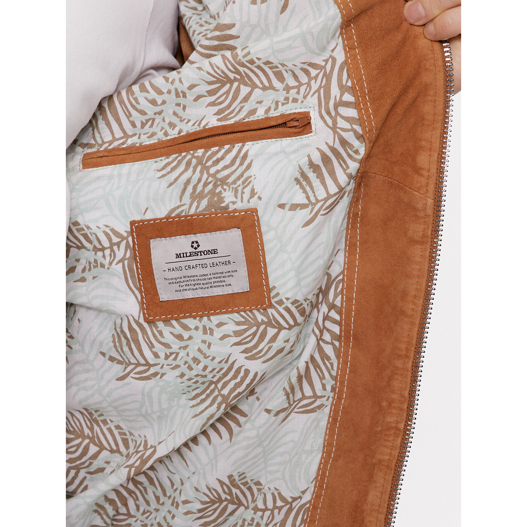 Milestone Кожено яке Amadeo 411607 60370 Кафяв Regular Fit - Pepit.bg