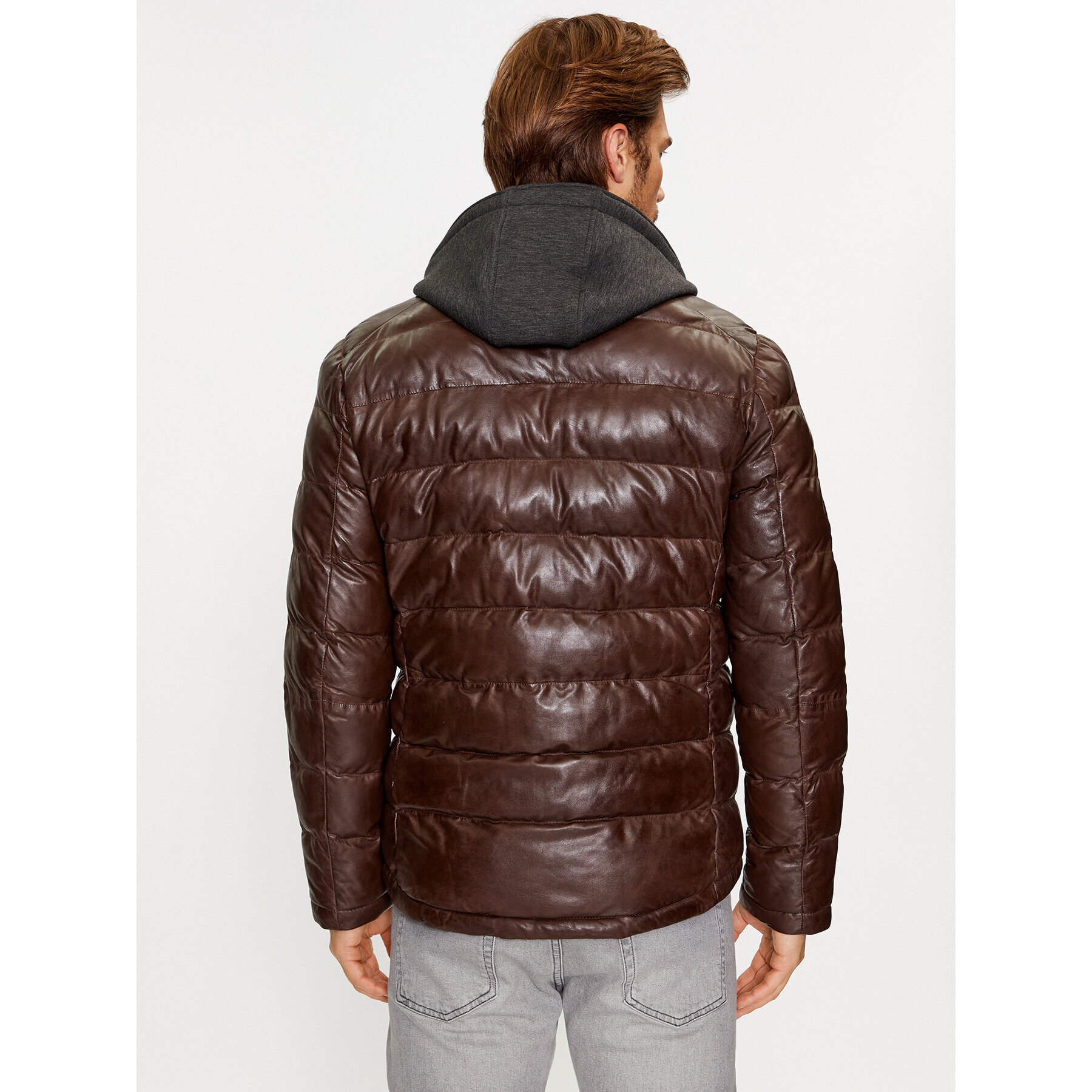 Milestone Кожено яке Callisto 331019 60300 Кафяв Regular Fit - Pepit.bg