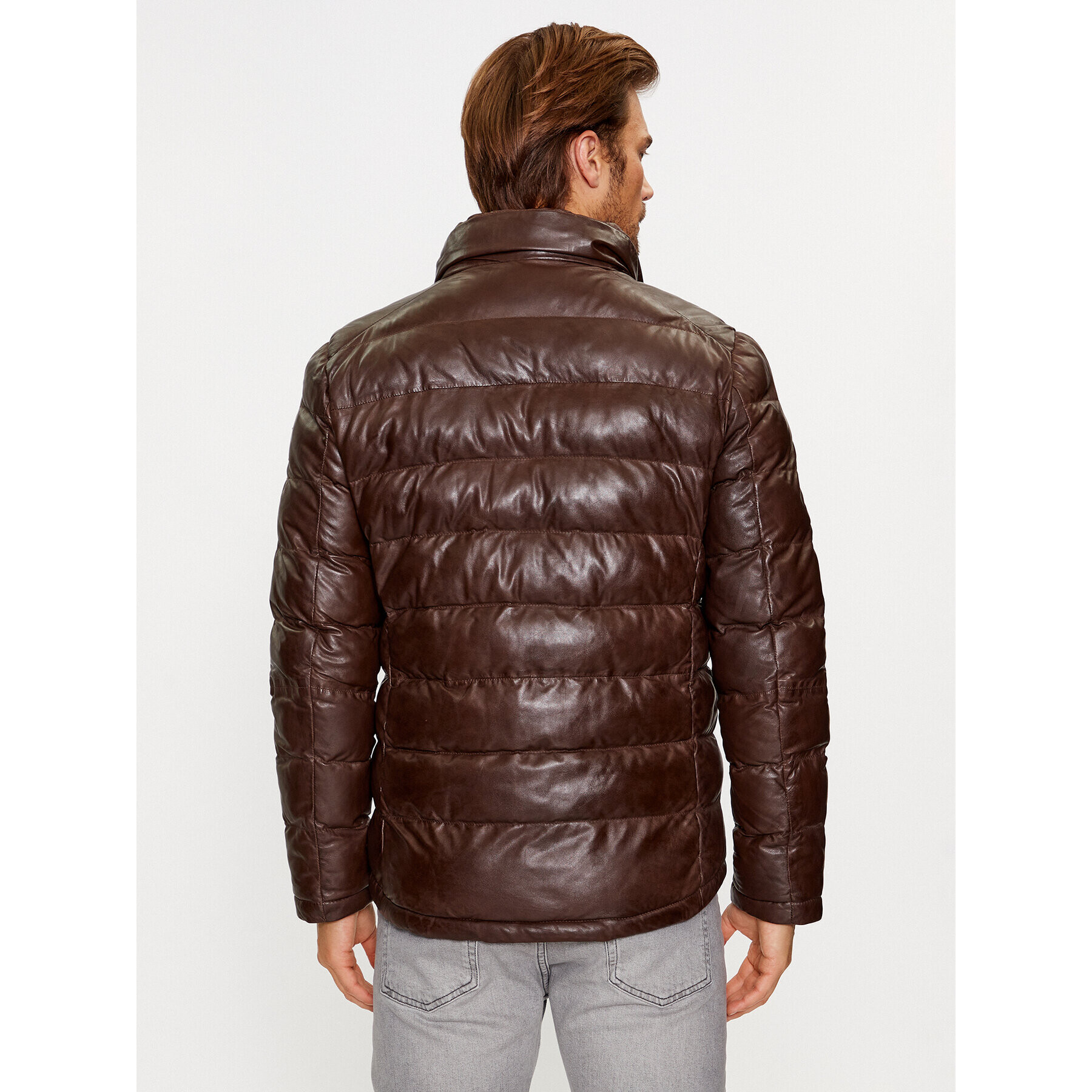 Milestone Кожено яке Callisto 331019 60300 Кафяв Regular Fit - Pepit.bg