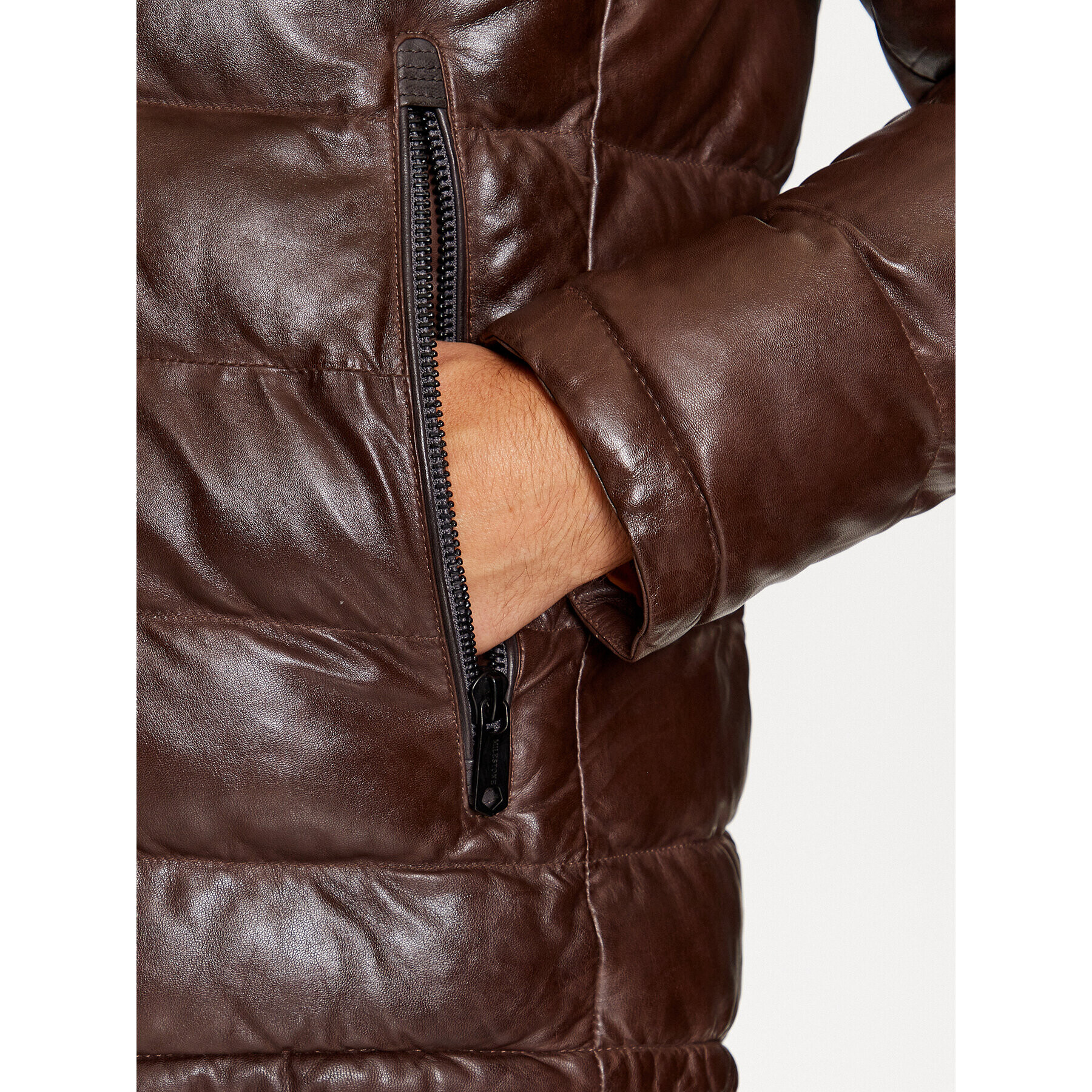 Milestone Кожено яке Callisto 331019 60300 Кафяв Regular Fit - Pepit.bg