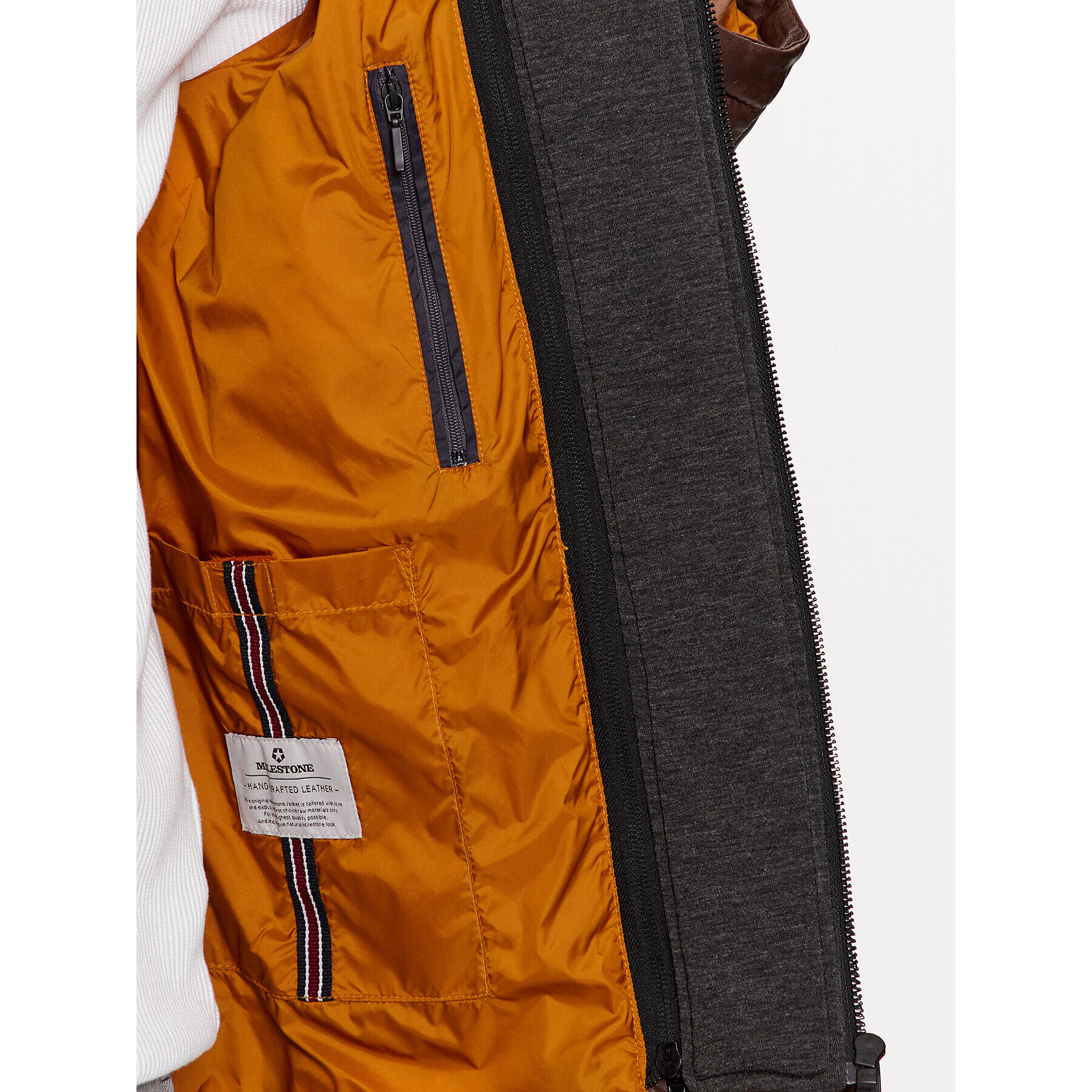 Milestone Кожено яке Callisto 331019 60300 Кафяв Regular Fit - Pepit.bg