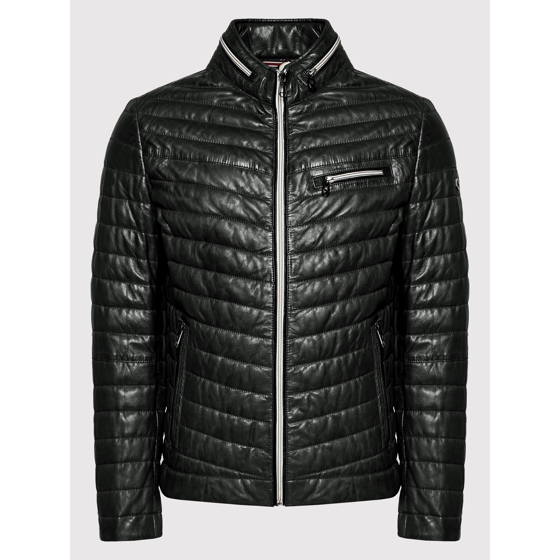 Milestone Кожено яке Damiano 231019 60035 Черен Regular Fit - Pepit.bg