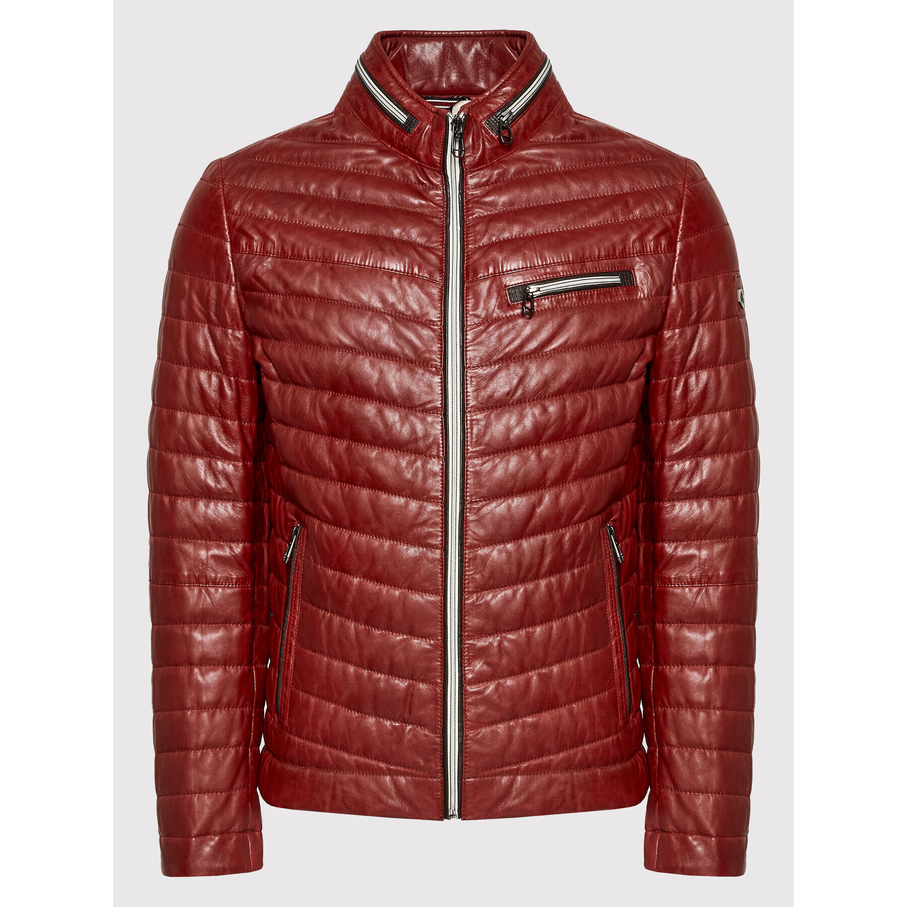 Milestone Кожено яке Damiano 231019 60035 Червен Regular Fit - Pepit.bg