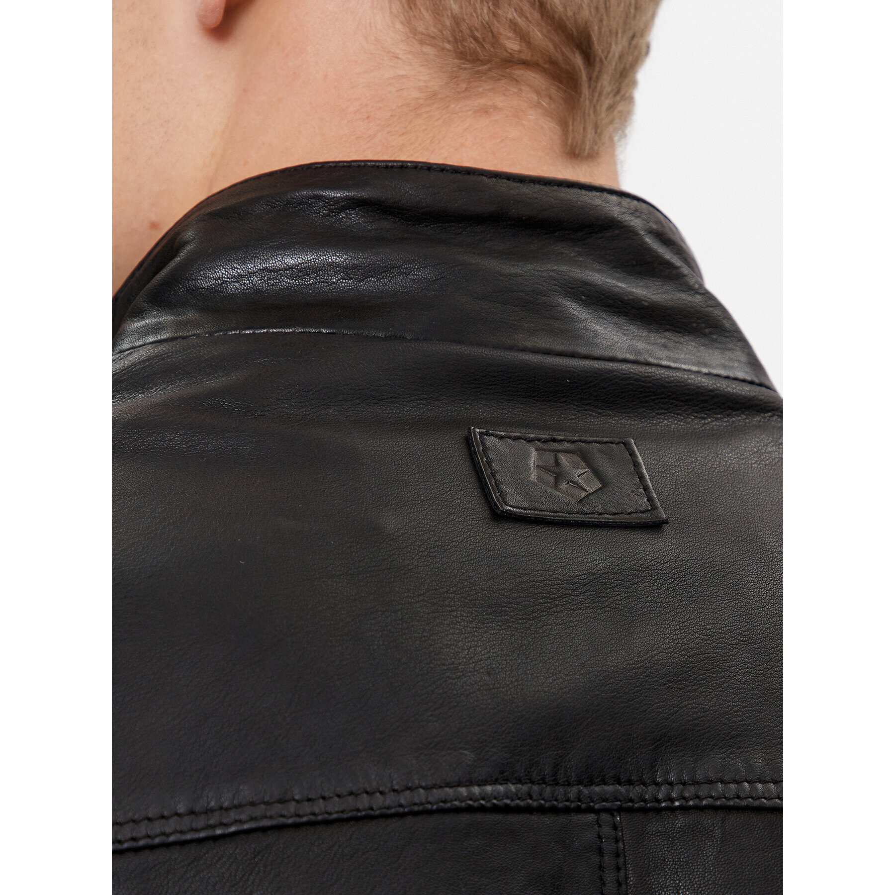 Milestone Кожено яке Gilberto 411059 60395 Черен Regular Fit - Pepit.bg