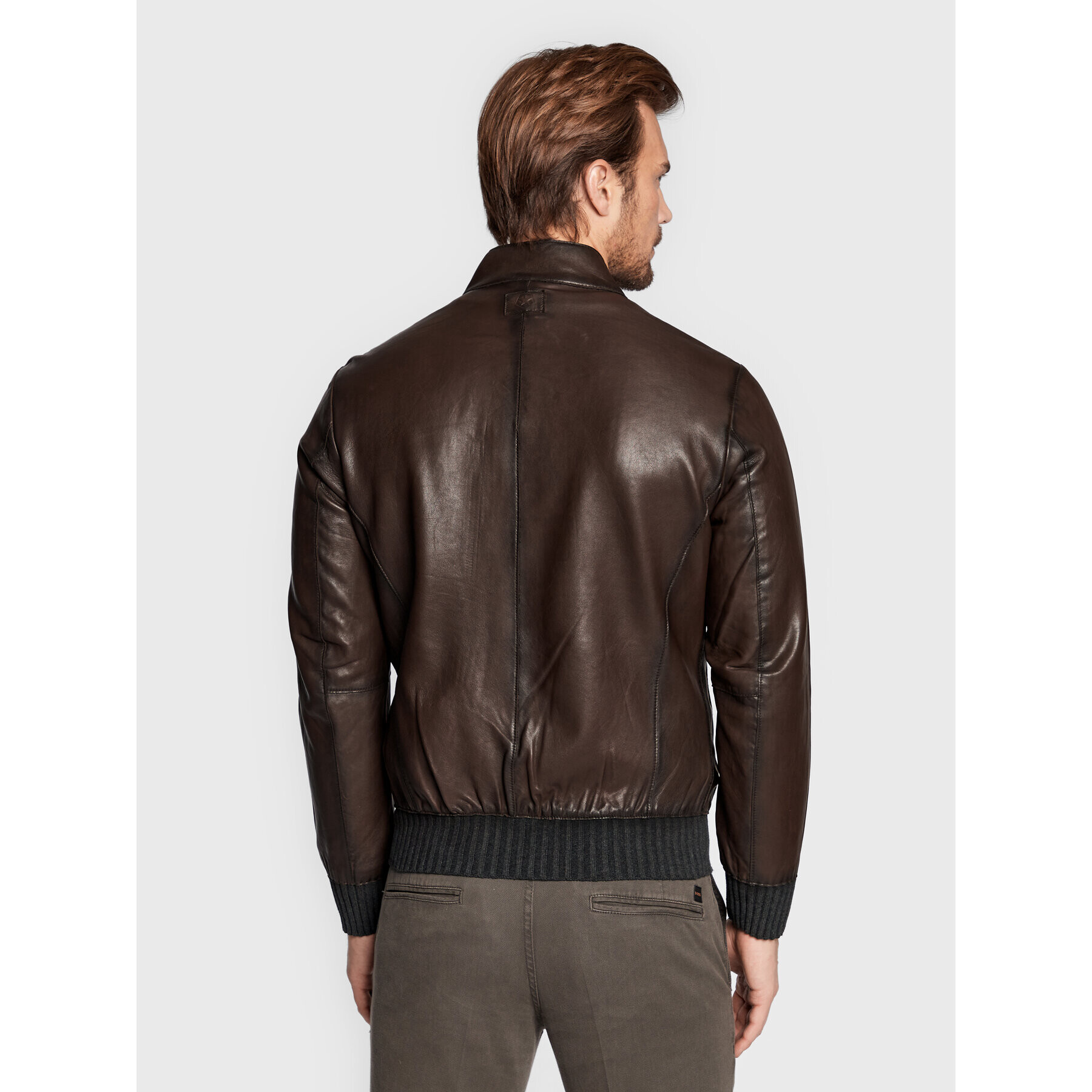 Milestone Кожено яке Lorenz 231056 60175 Кафяв Regular Fit - Pepit.bg