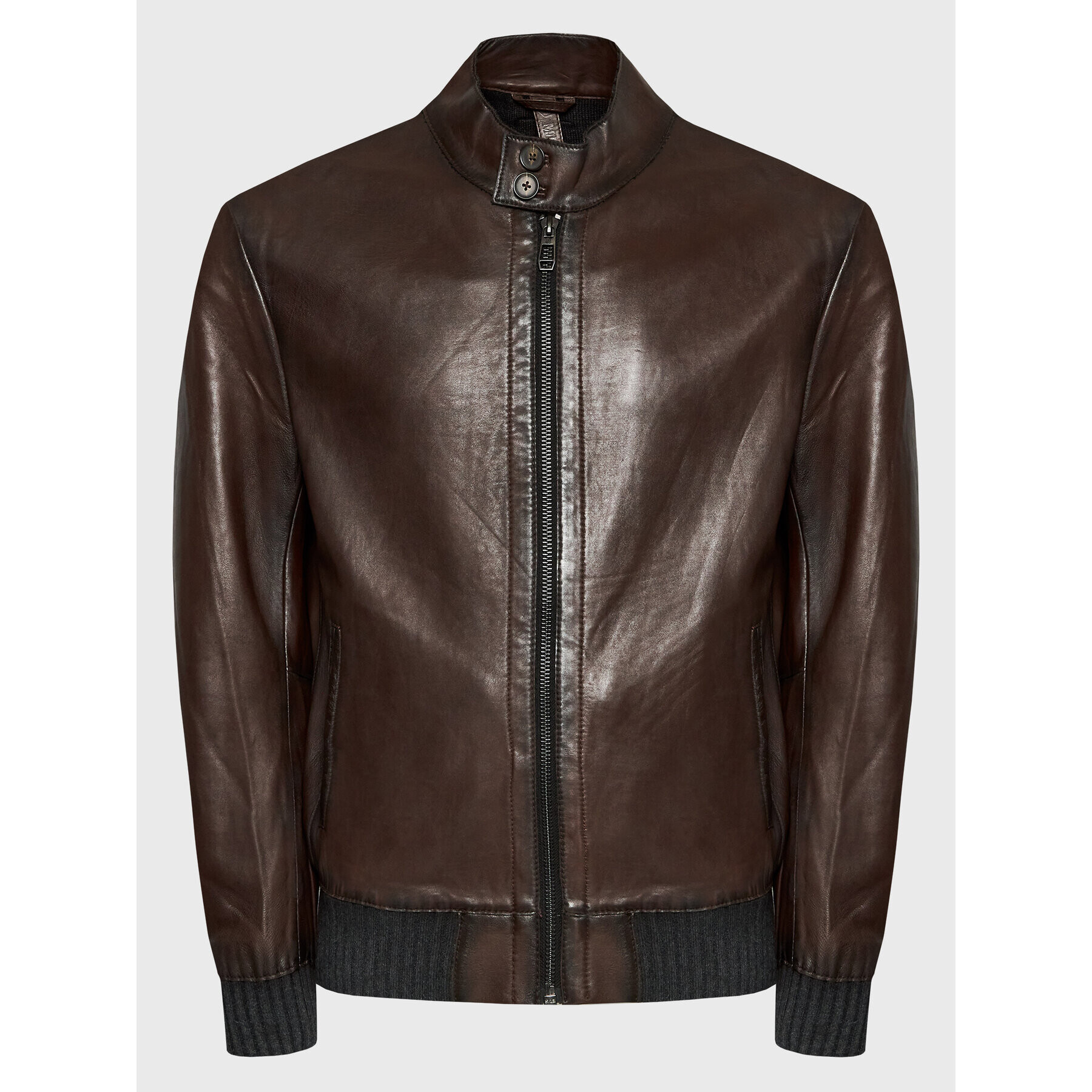 Milestone Кожено яке Lorenz 231056 60175 Кафяв Regular Fit - Pepit.bg
