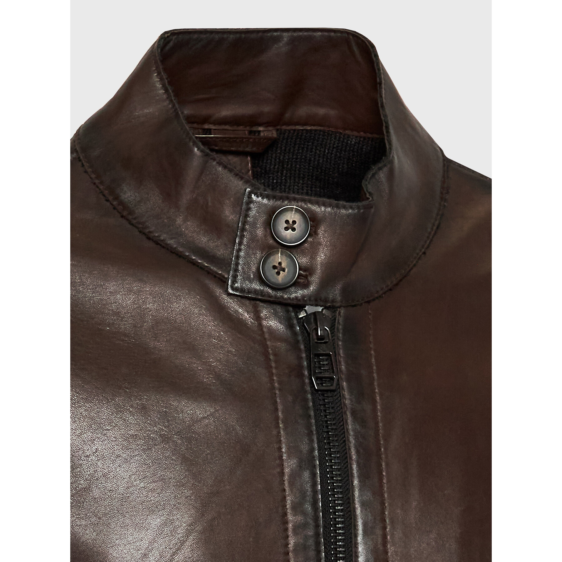 Milestone Кожено яке Lorenz 231056 60175 Кафяв Regular Fit - Pepit.bg