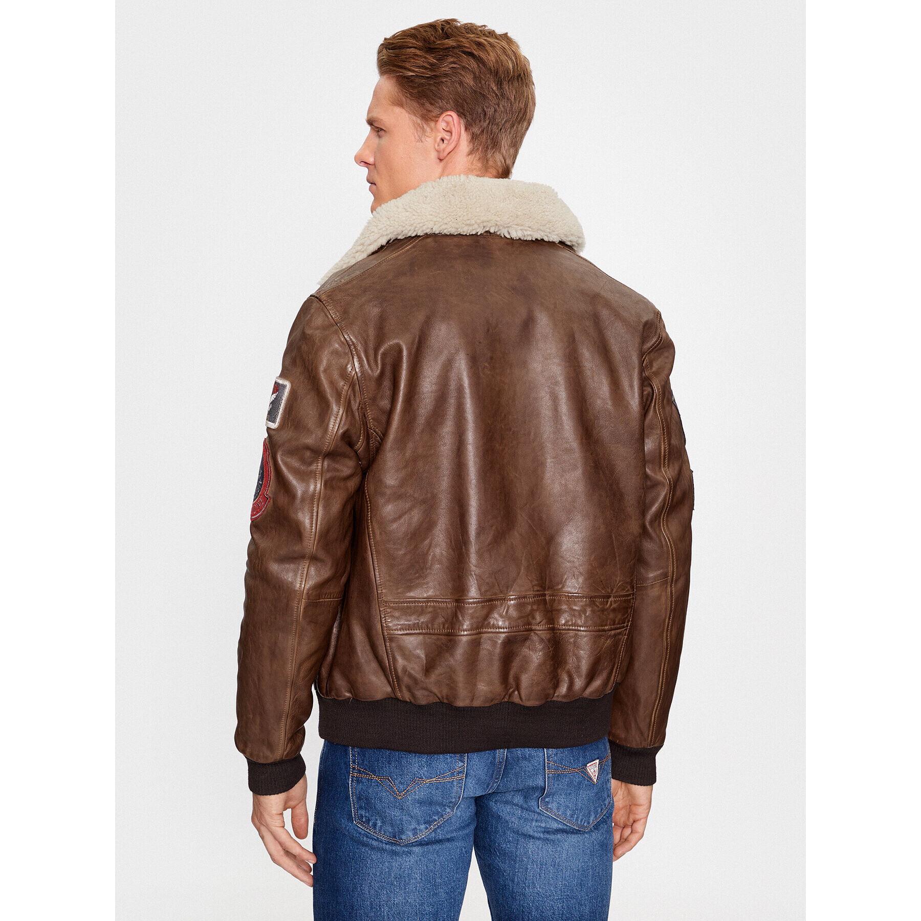 Milestone Кожено яке Matti 331006 60400 Кафяв Regular Fit - Pepit.bg