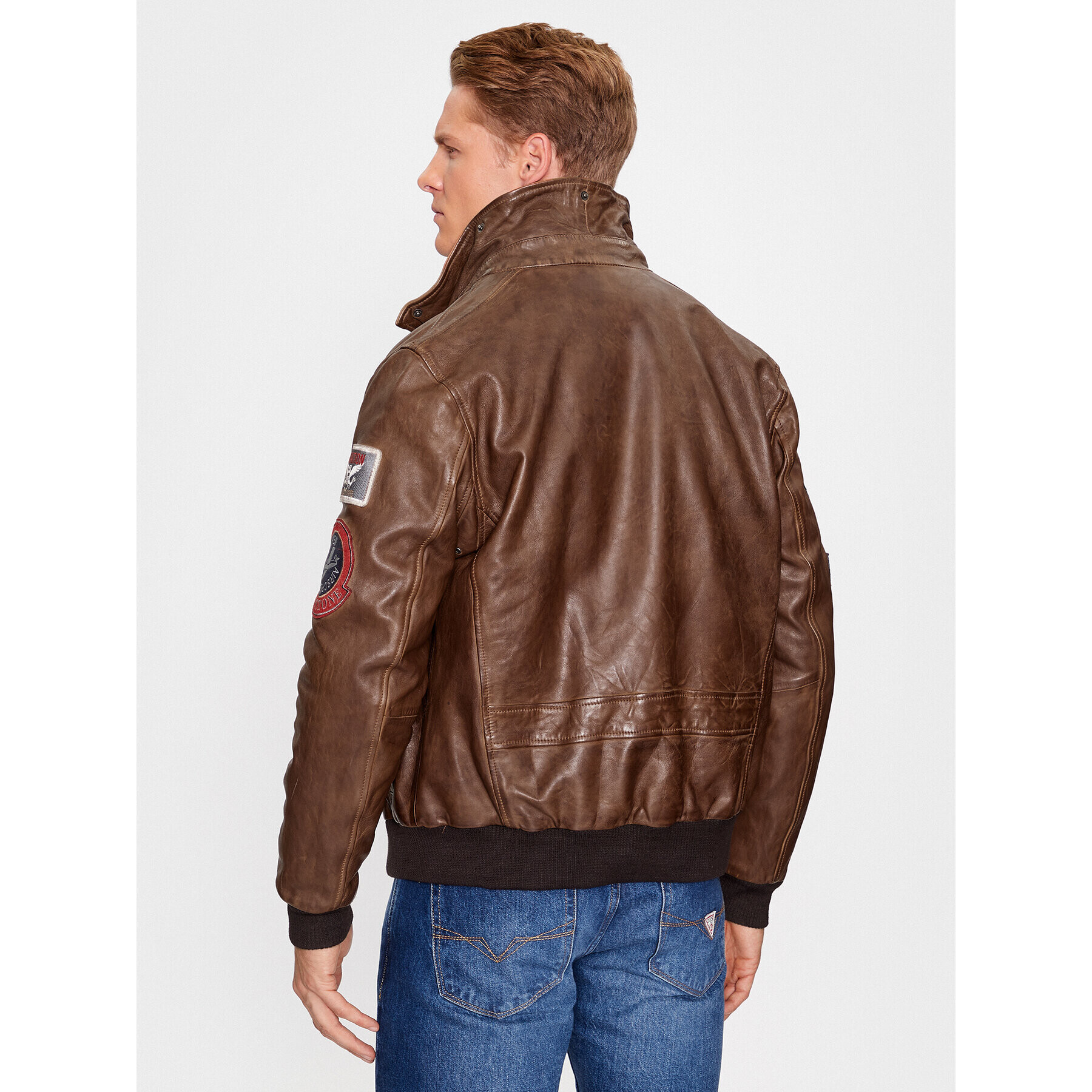 Milestone Кожено яке Matti 331006 60400 Кафяв Regular Fit - Pepit.bg