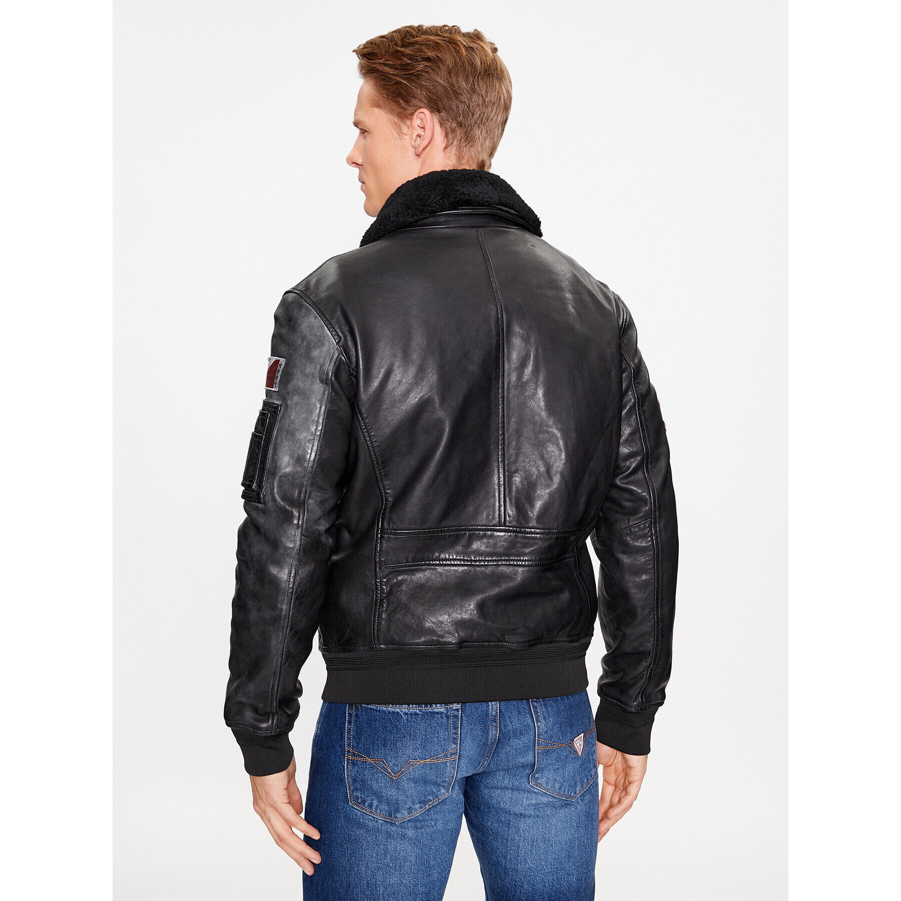 Milestone Кожено яке Maverick 331041 20860 Черен Regular Fit - Pepit.bg