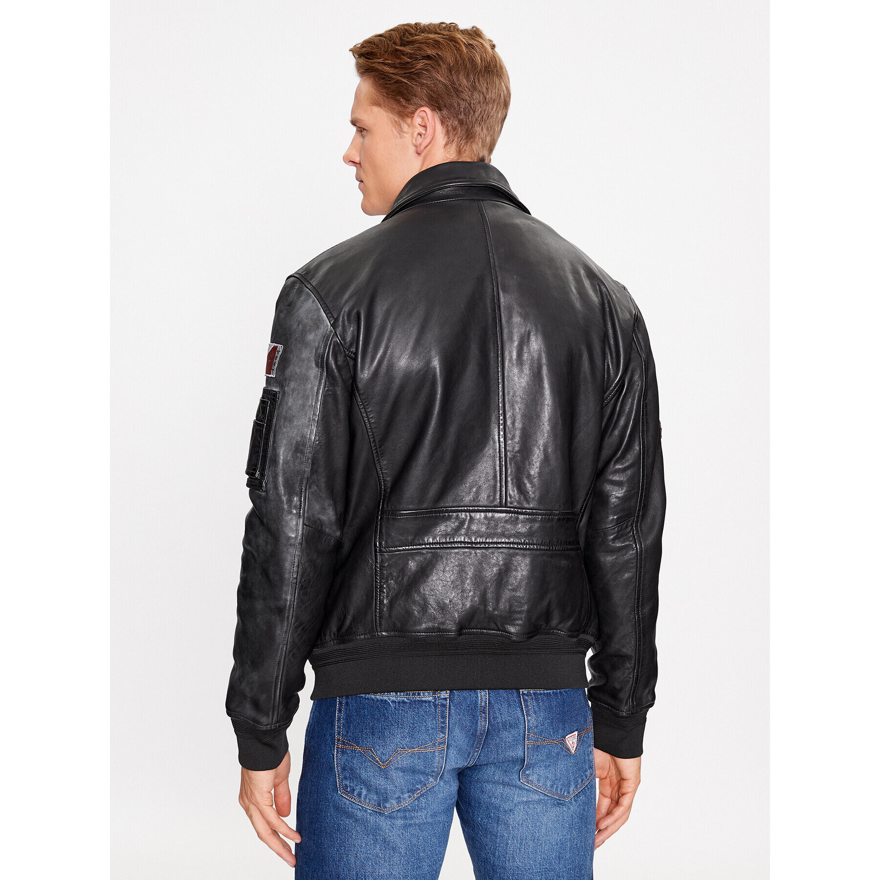 Milestone Кожено яке Maverick 331041 20860 Черен Regular Fit - Pepit.bg