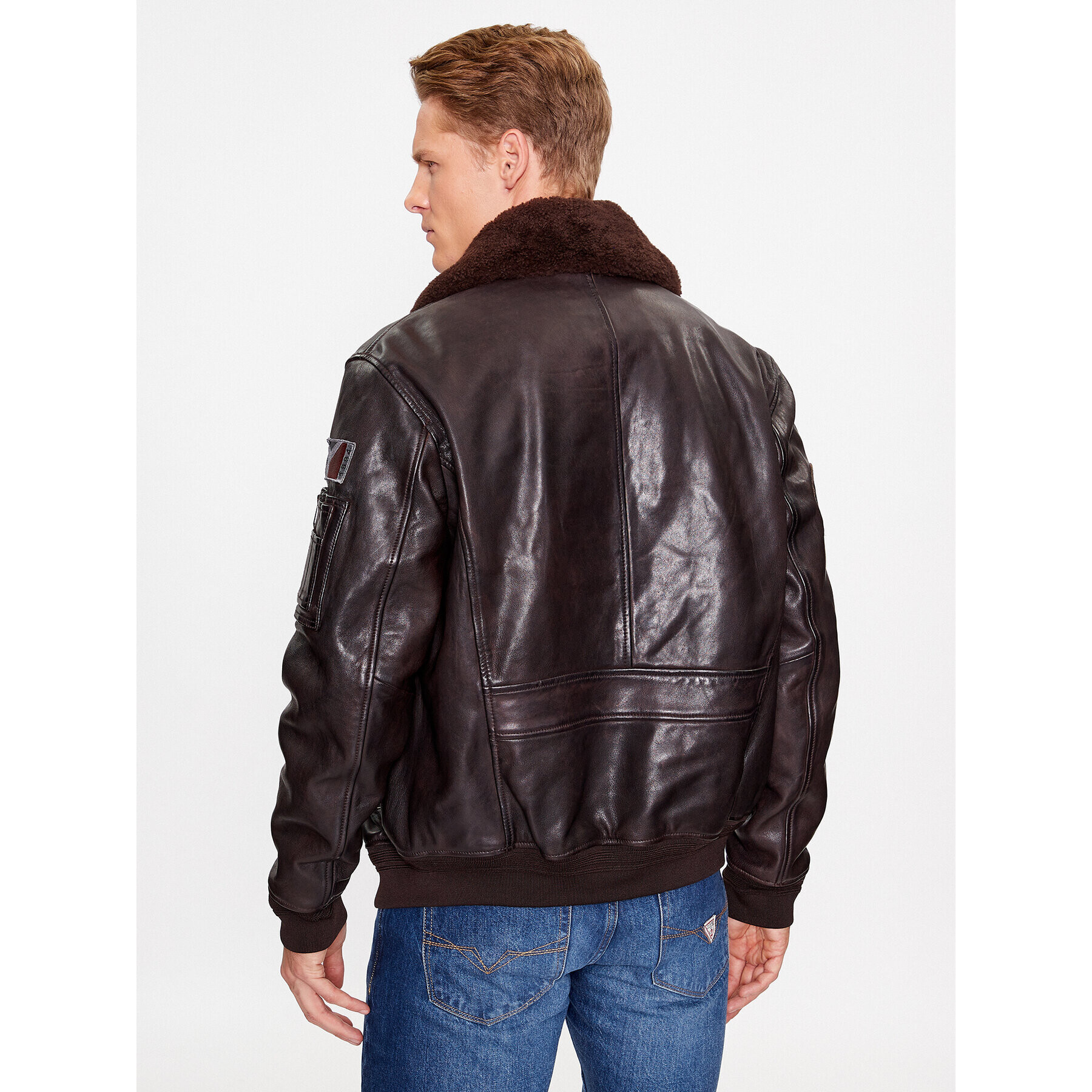 Milestone Кожено яке Maverick 331041 20860 Кафяв Regular Fit - Pepit.bg