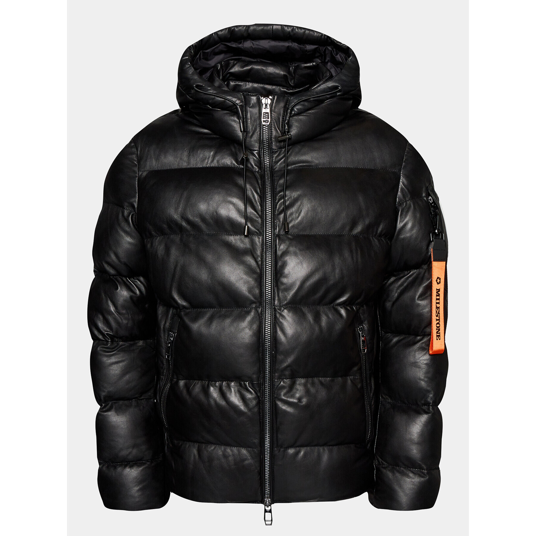 Milestone Кожено яке Mssafi 331040 60290 Черен Regular Fit - Pepit.bg