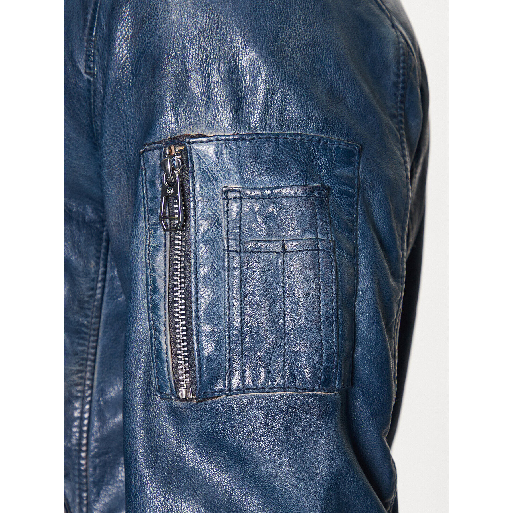 Milestone Кожено яке Samos 311003 60195 Тъмносин Regular Fit - Pepit.bg
