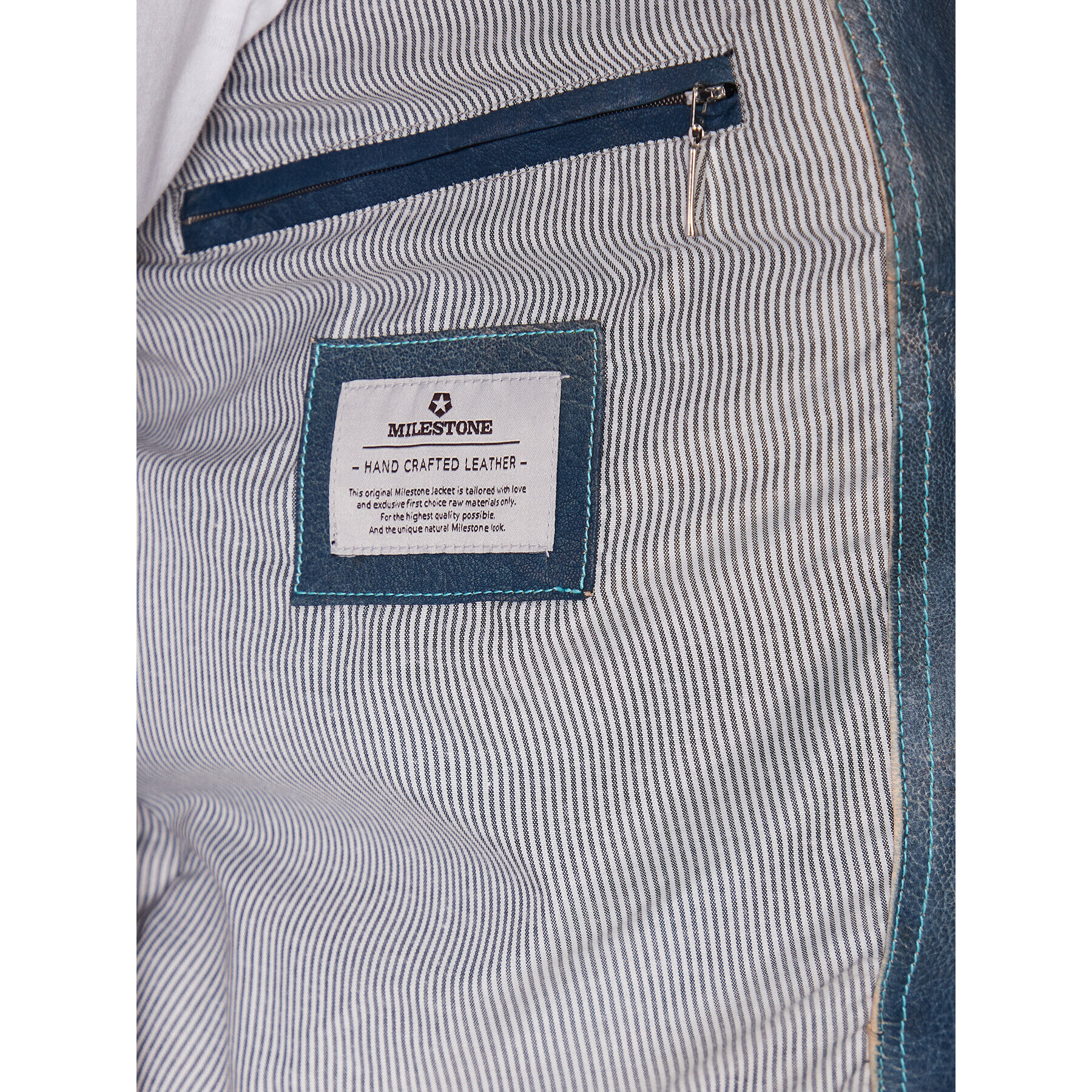 Milestone Кожено яке Samos 311003 60195 Тъмносин Regular Fit - Pepit.bg