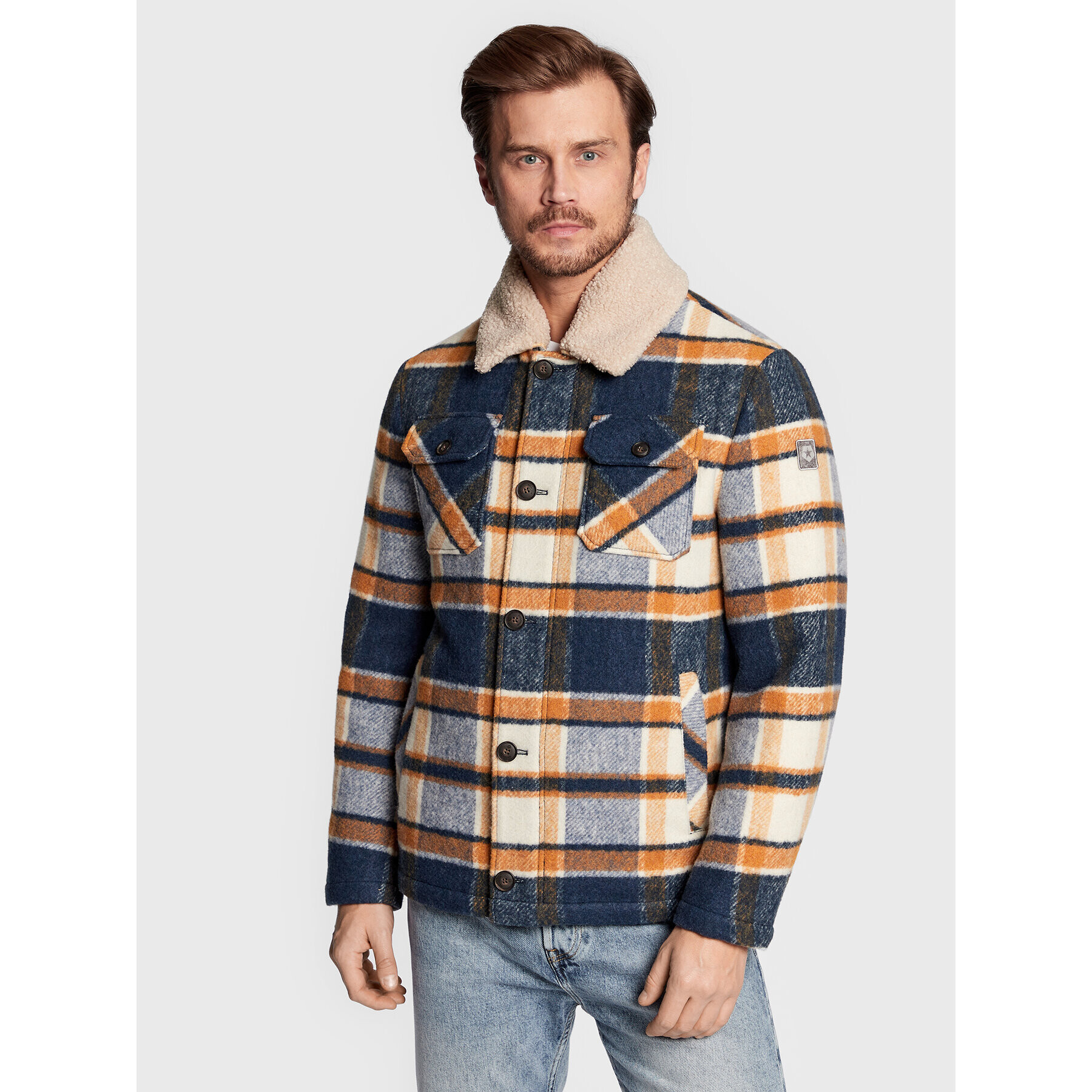 Milestone Преходно яке Chester 230780 10535 Син Regular Fit - Pepit.bg