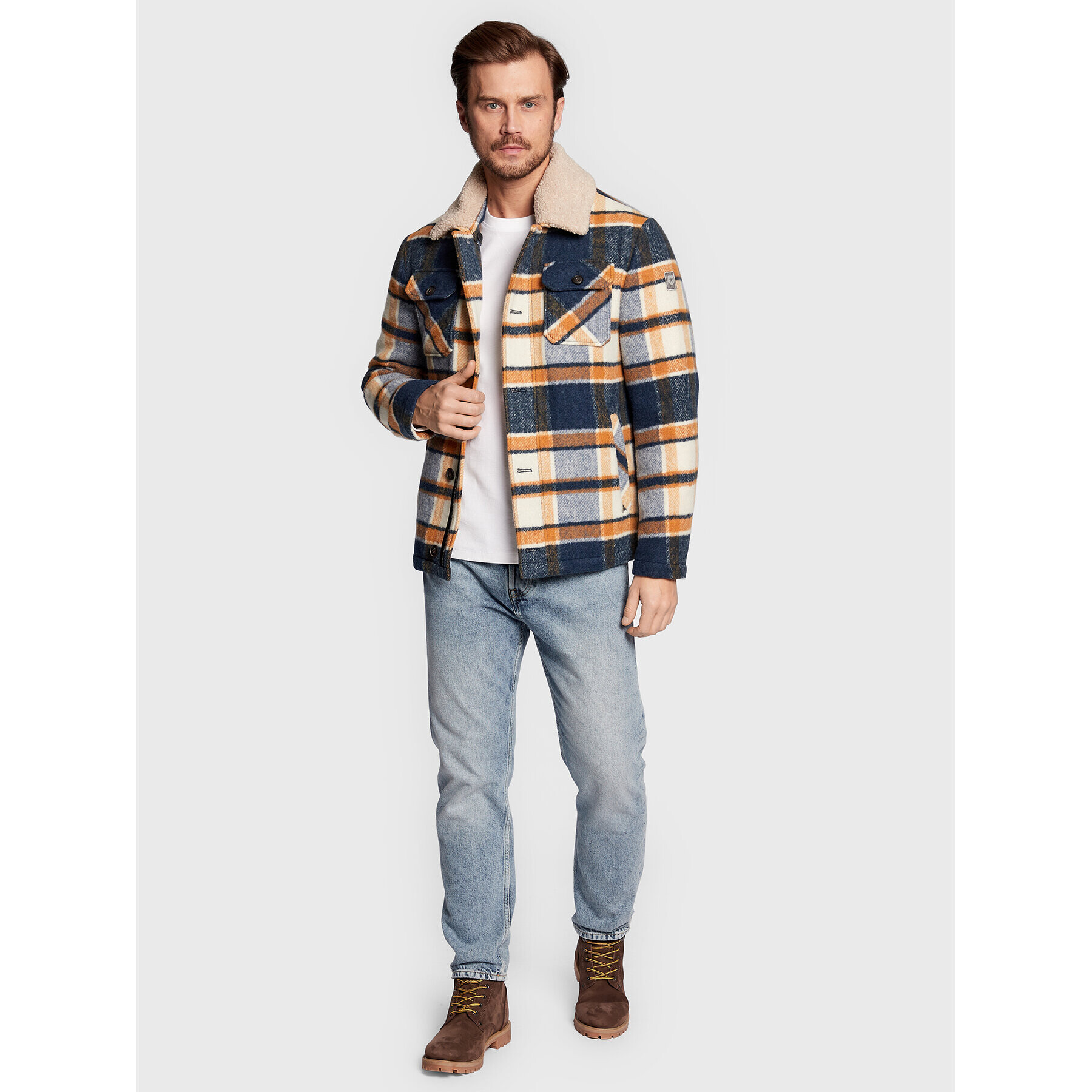 Milestone Преходно яке Chester 230780 10535 Син Regular Fit - Pepit.bg