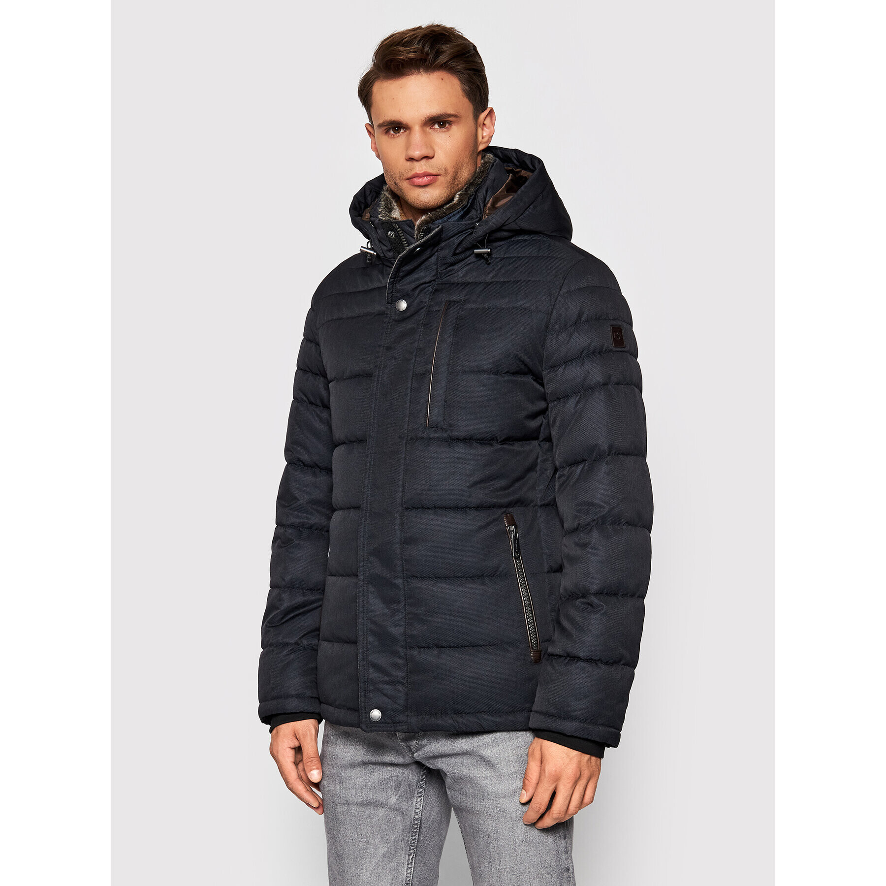 Milestone Пухено яке Carter 13039810020 Тъмносин Regular Fit - Pepit.bg