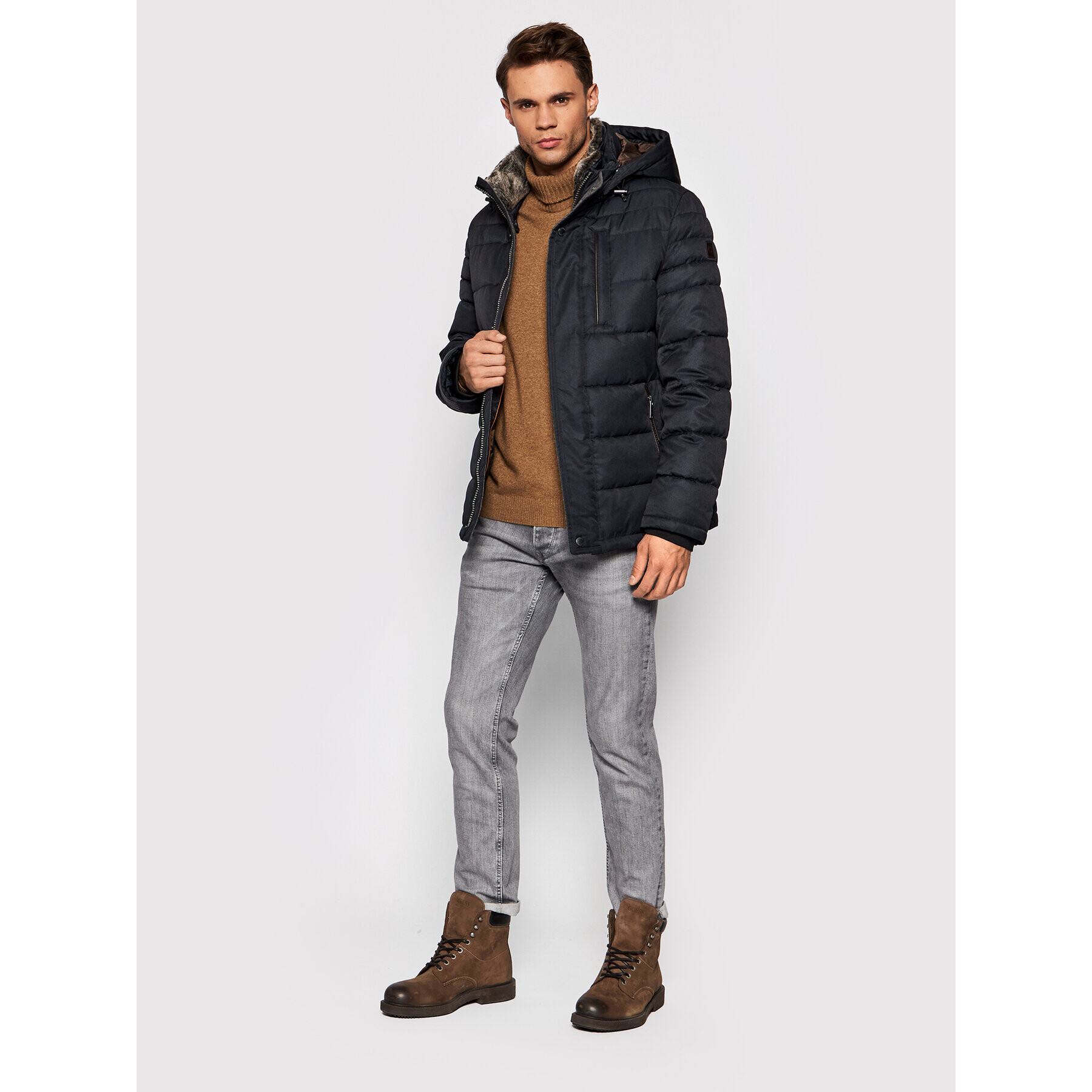 Milestone Пухено яке Carter 13039810020 Тъмносин Regular Fit - Pepit.bg