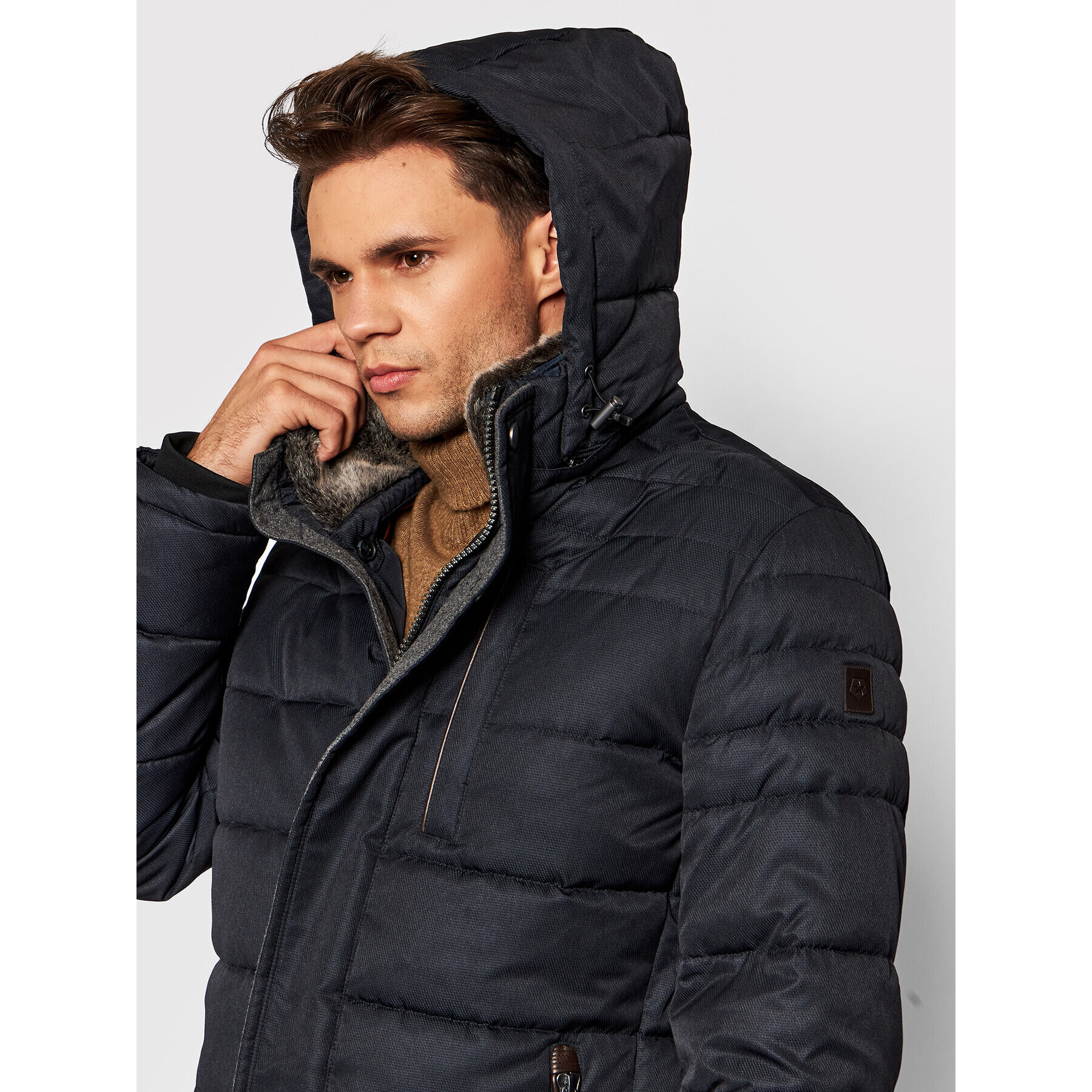 Milestone Пухено яке Carter 13039810020 Тъмносин Regular Fit - Pepit.bg