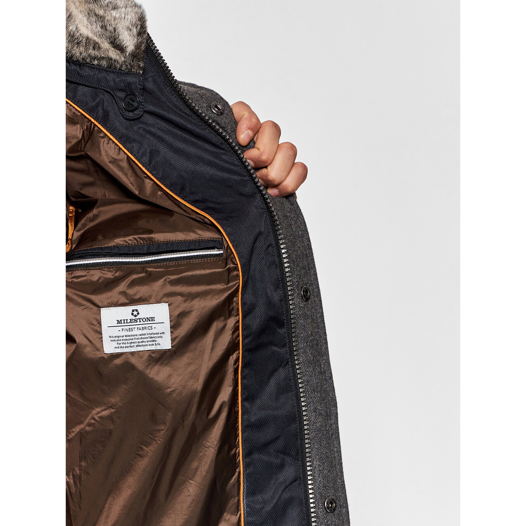 Milestone Пухено яке Carter 13039810020 Тъмносин Regular Fit - Pepit.bg