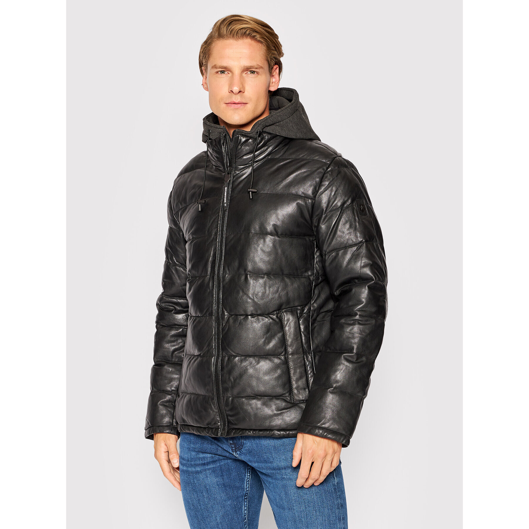 Milestone Пухено яке Claudio 231019 60150 Черен Regular Fit - Pepit.bg