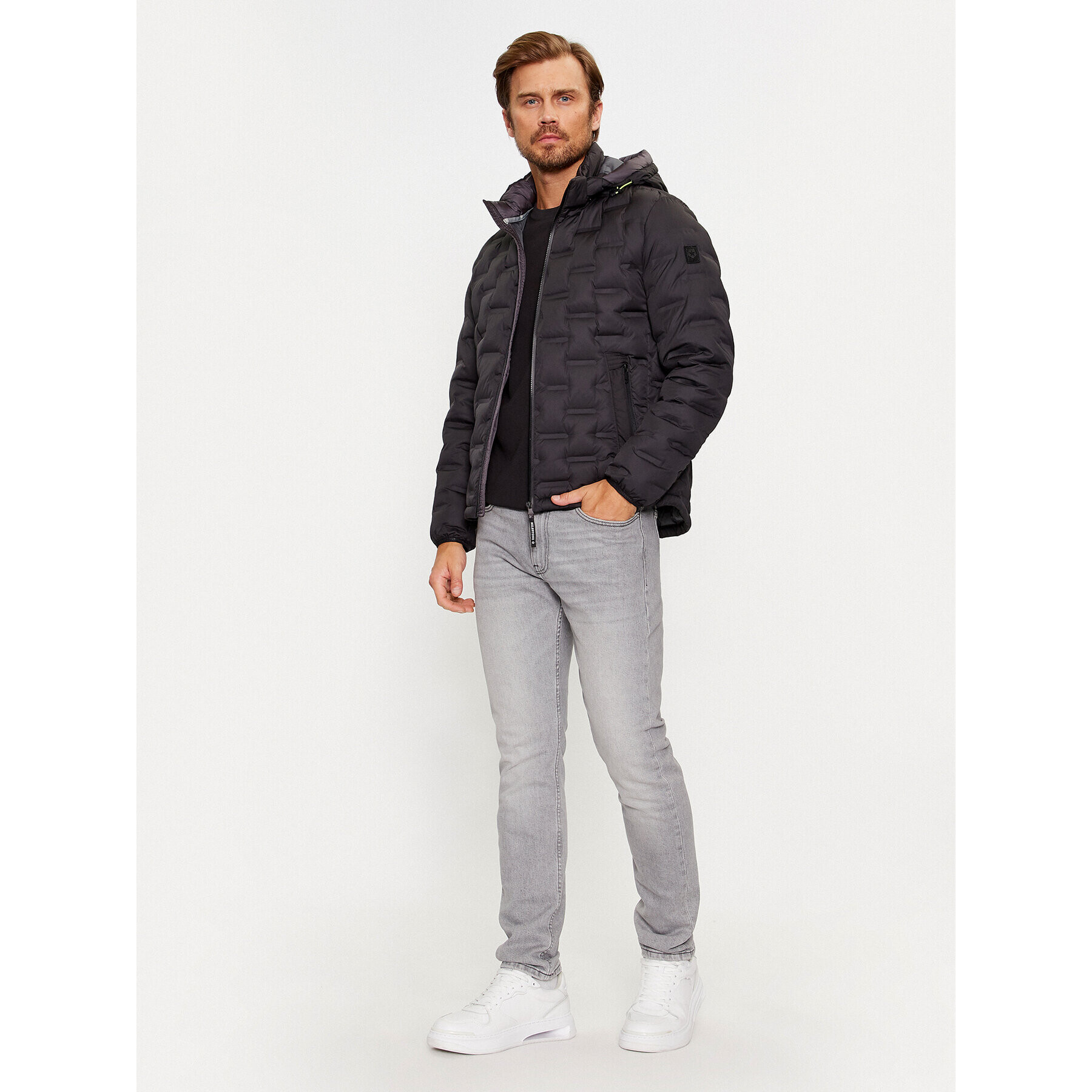Milestone Пухено яке Brayden 330341 60390 Черен Regular Fit - Pepit.bg
