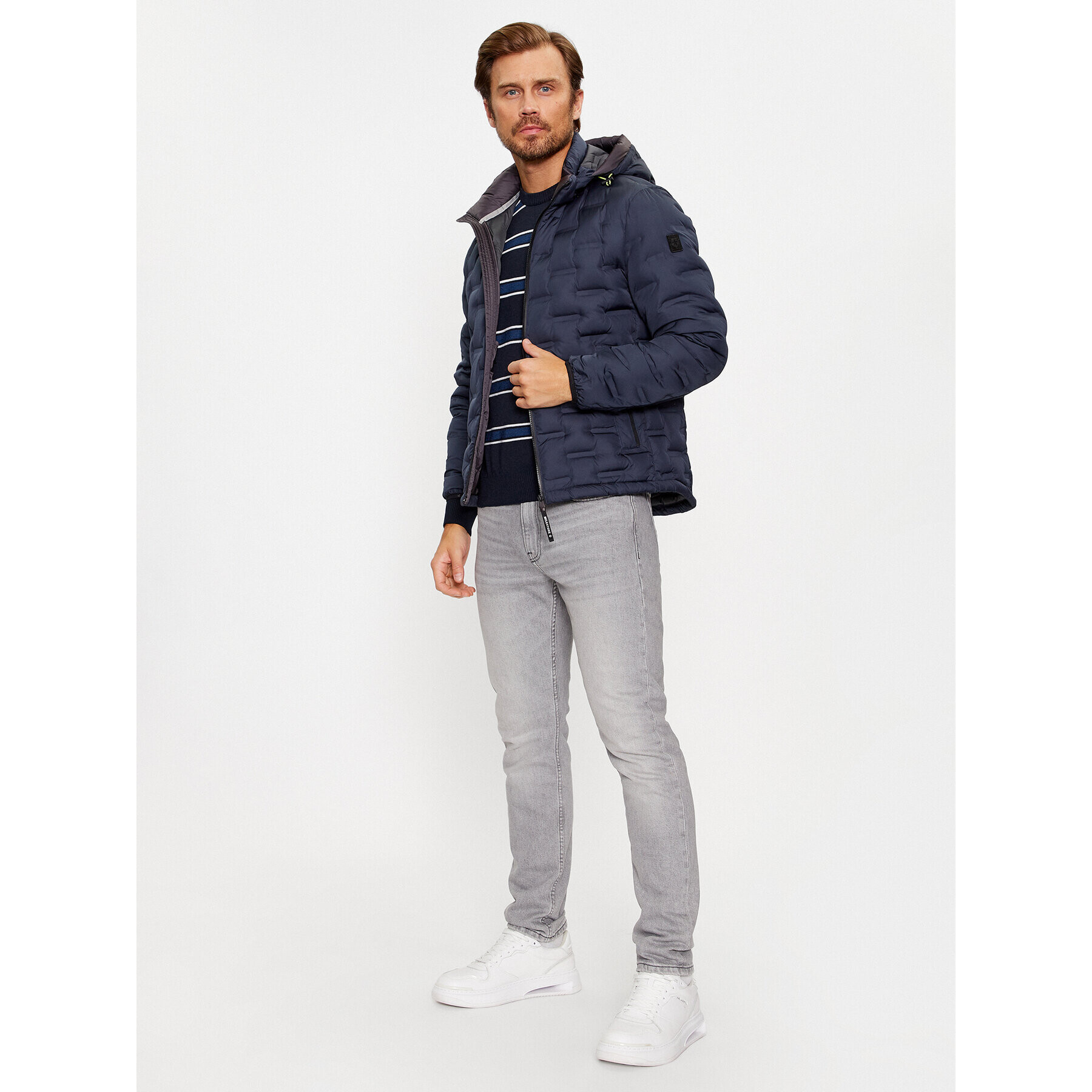 Milestone Пухено яке Bryden 330341 60390 Тъмносин Regular Fit - Pepit.bg